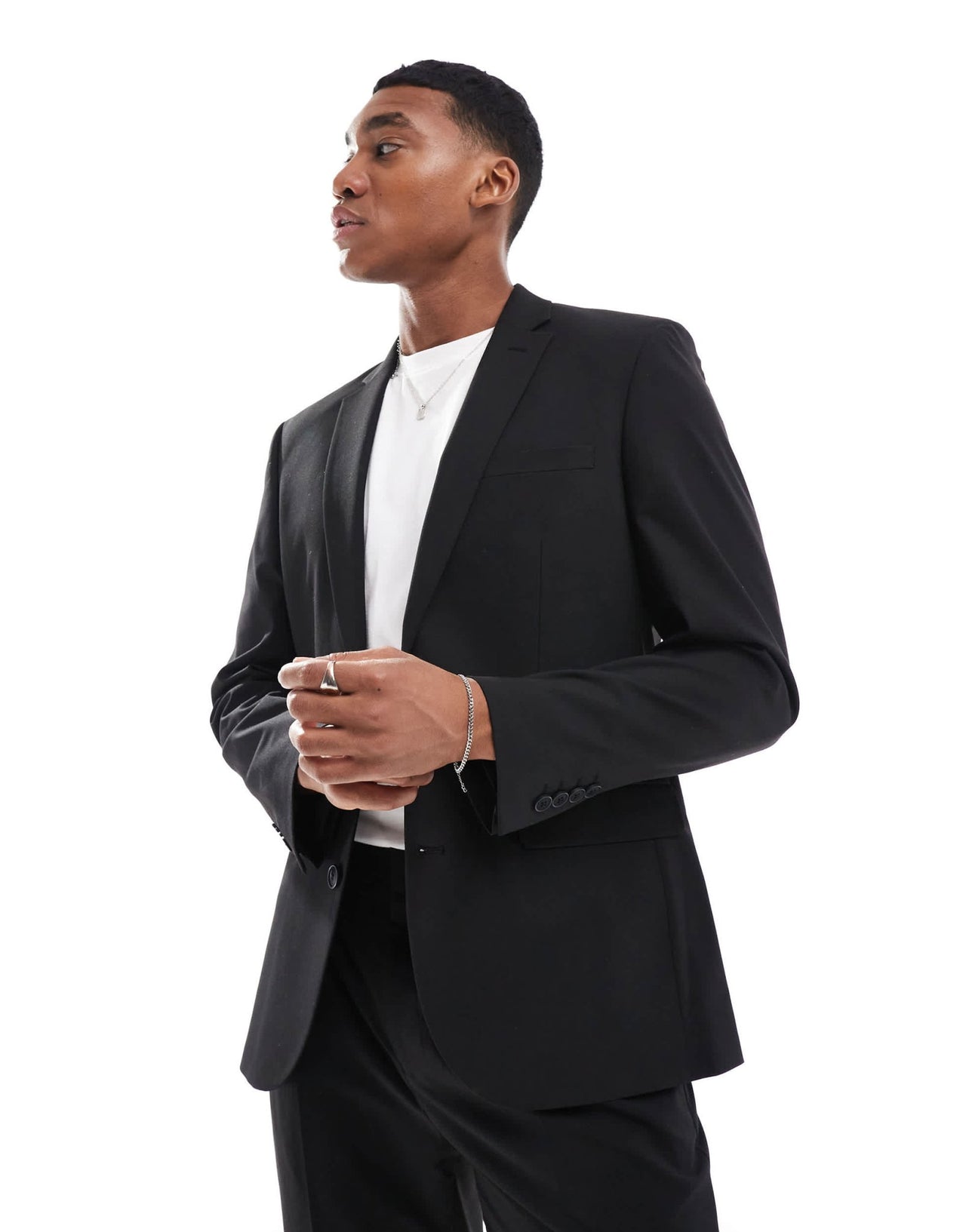 ASOS DESIGN slim suit jacket in black - ASOS Sample Sale EU Store