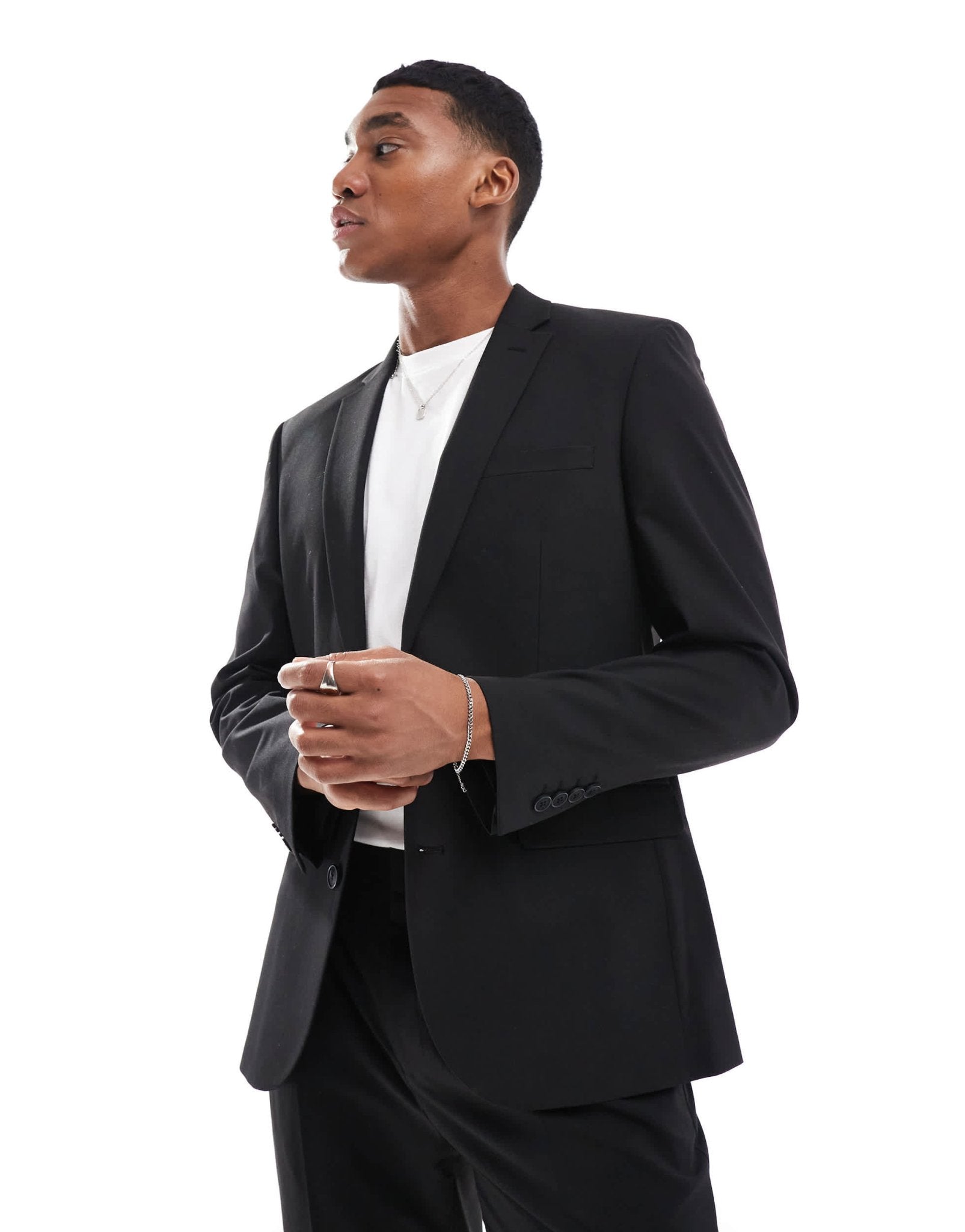 ASOS DESIGN slim suit jacket in black - ASOS Sample Sale EU Store