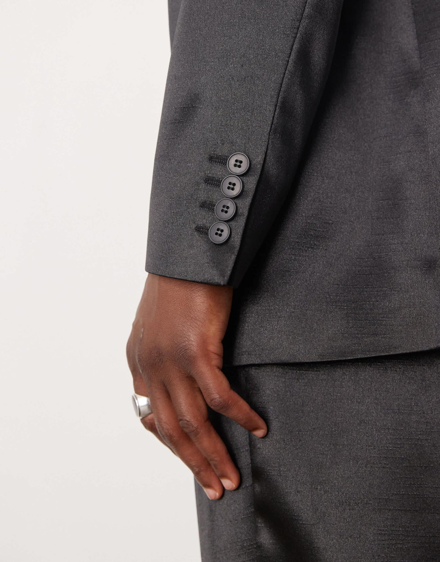 ASOS DESIGN slim suit jacket in black satin - ASOS Sample Sale EU Store