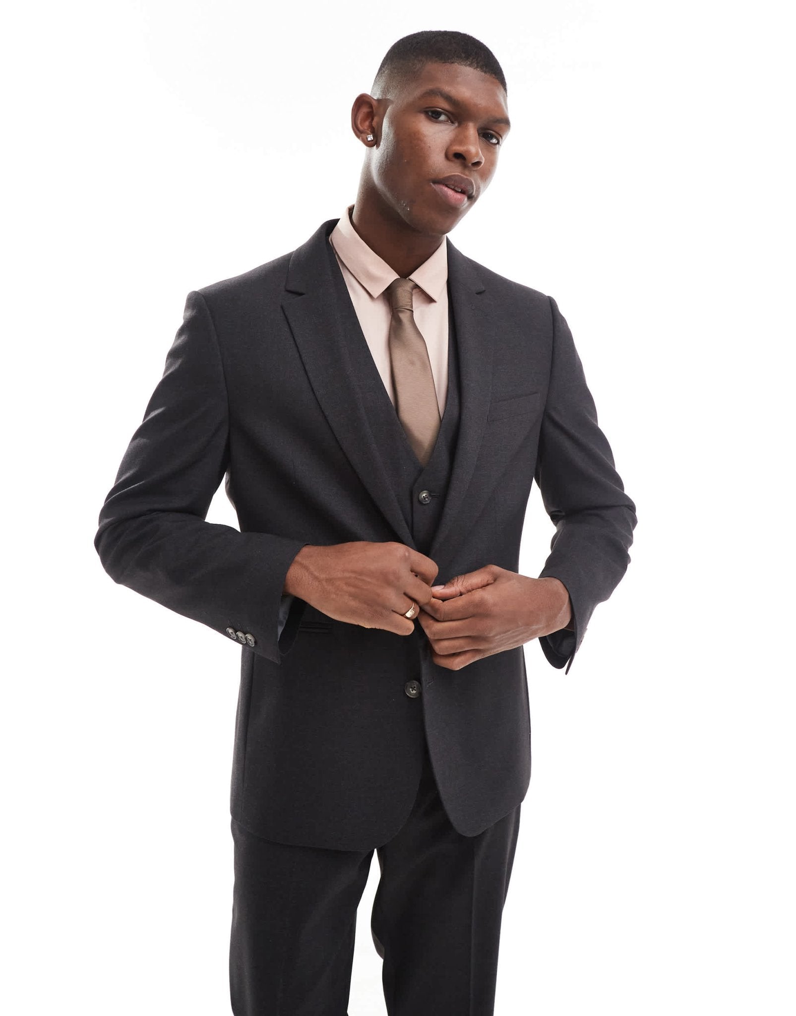 ASOS DESIGN slim suit jacket in charcoal - ASOS Sample Sale EU Store