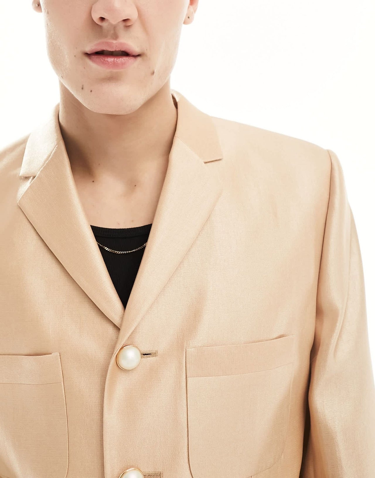 ASOS DESIGN slim suit jacket in gold - ASOS Sample Sale EU Store