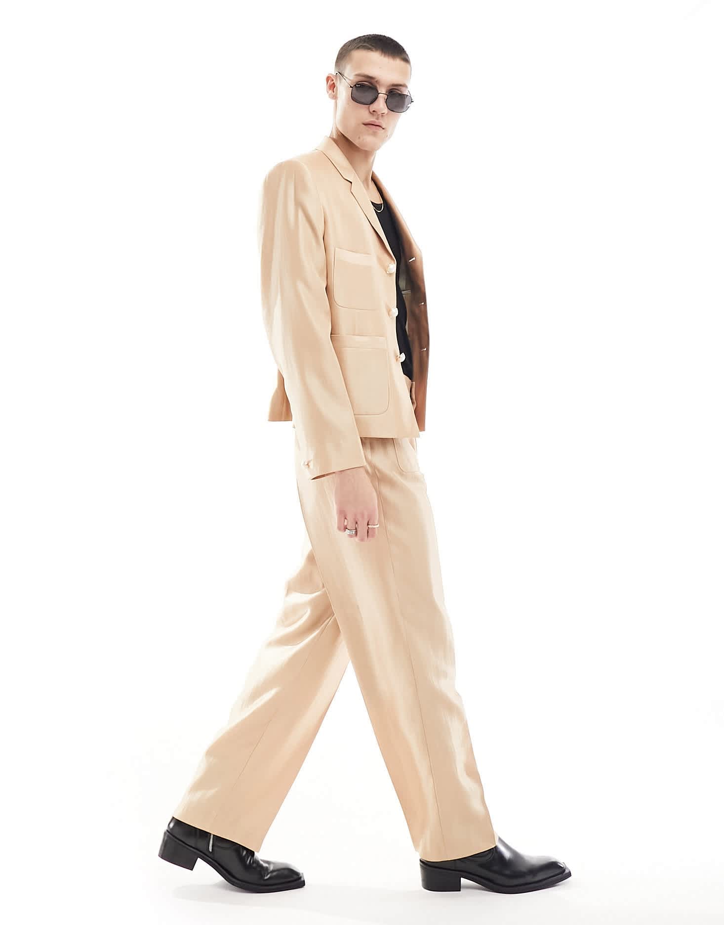 ASOS DESIGN slim suit jacket in gold - ASOS Sample Sale EU Store