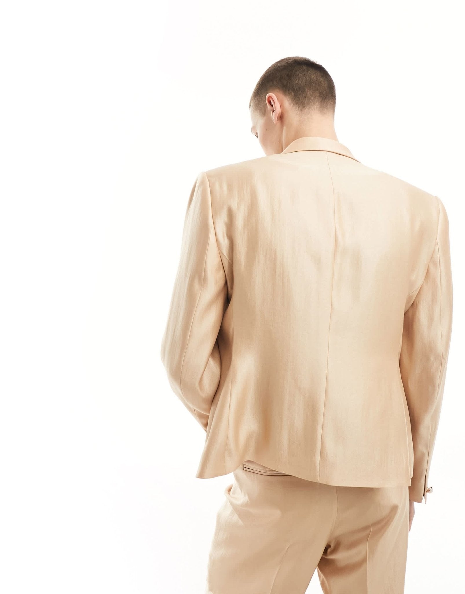 ASOS DESIGN slim suit jacket in gold - ASOS Sample Sale EU Store