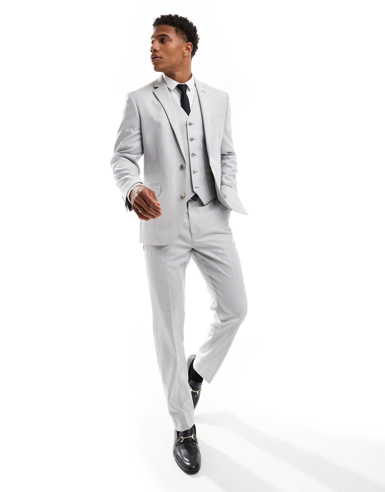 ASOS DESIGN slim suit jacket in grey herringbone - ASOS Sample Sale EU Store