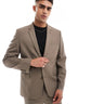 Veste de costume slim en sergé marron clair ASOS DESIGN