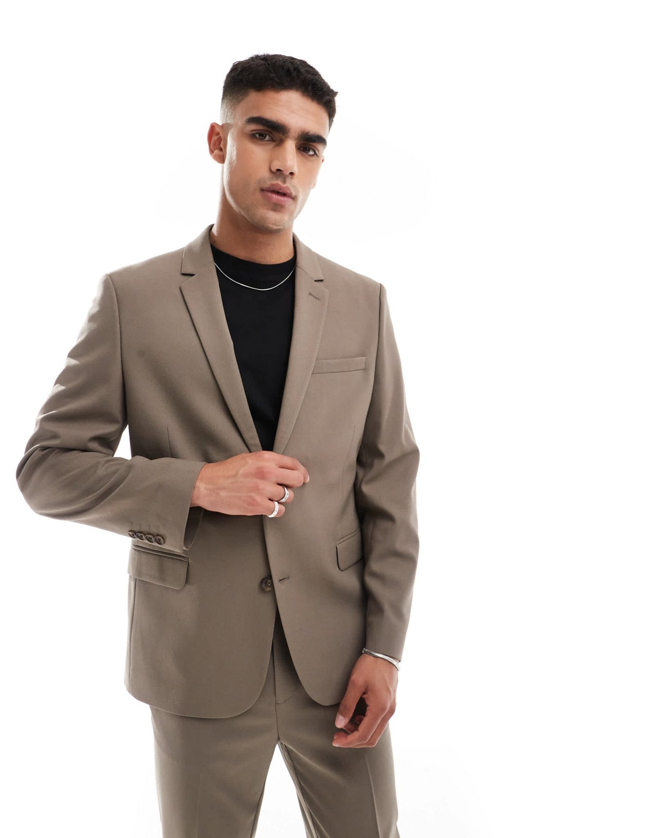 ASOS DESIGN slim suit jacket in light brown twill - ASOS Sample Sale EU Store