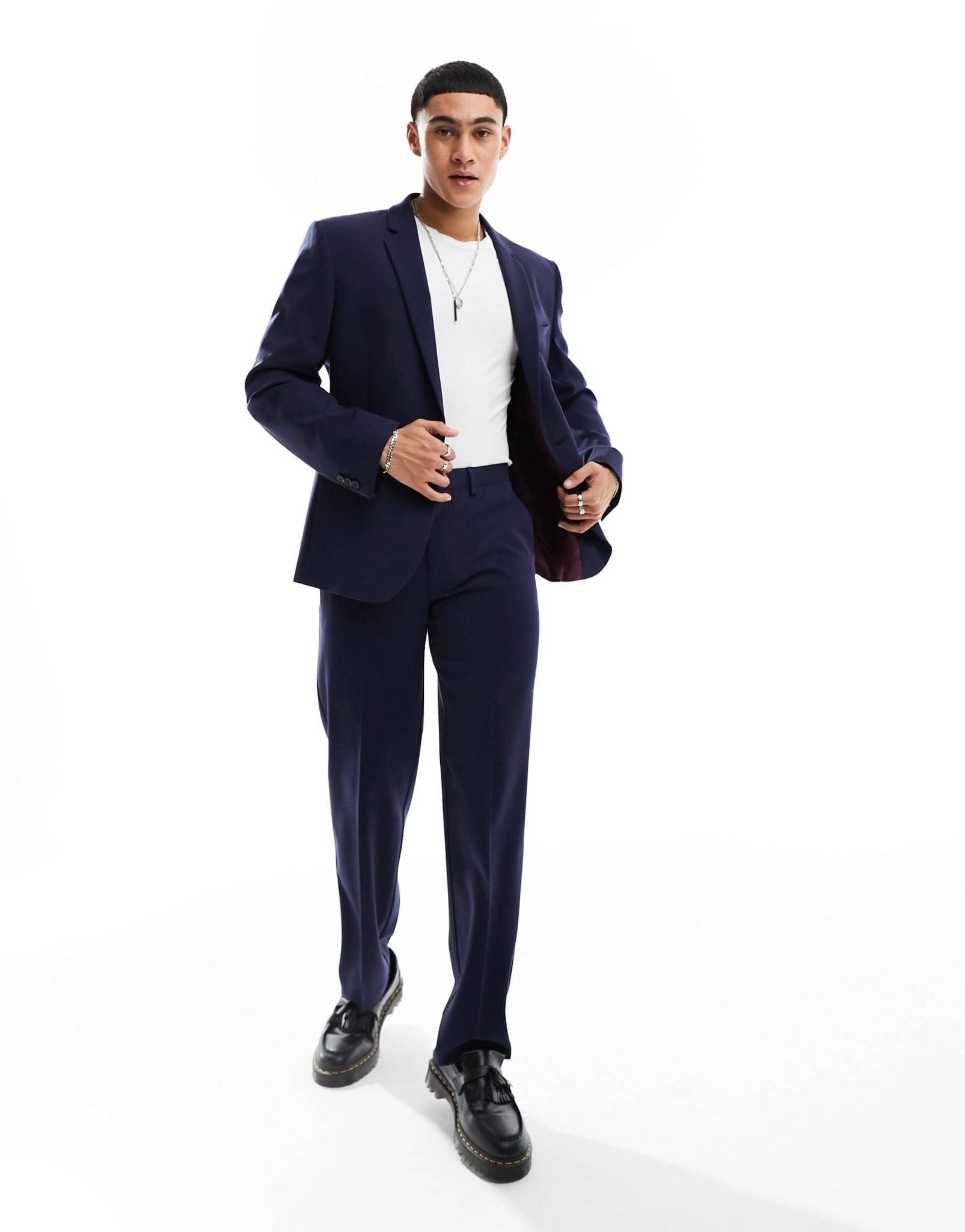 ASOS DESIGN slim suit jacket in navy - ASOS Sample Sale EU Store