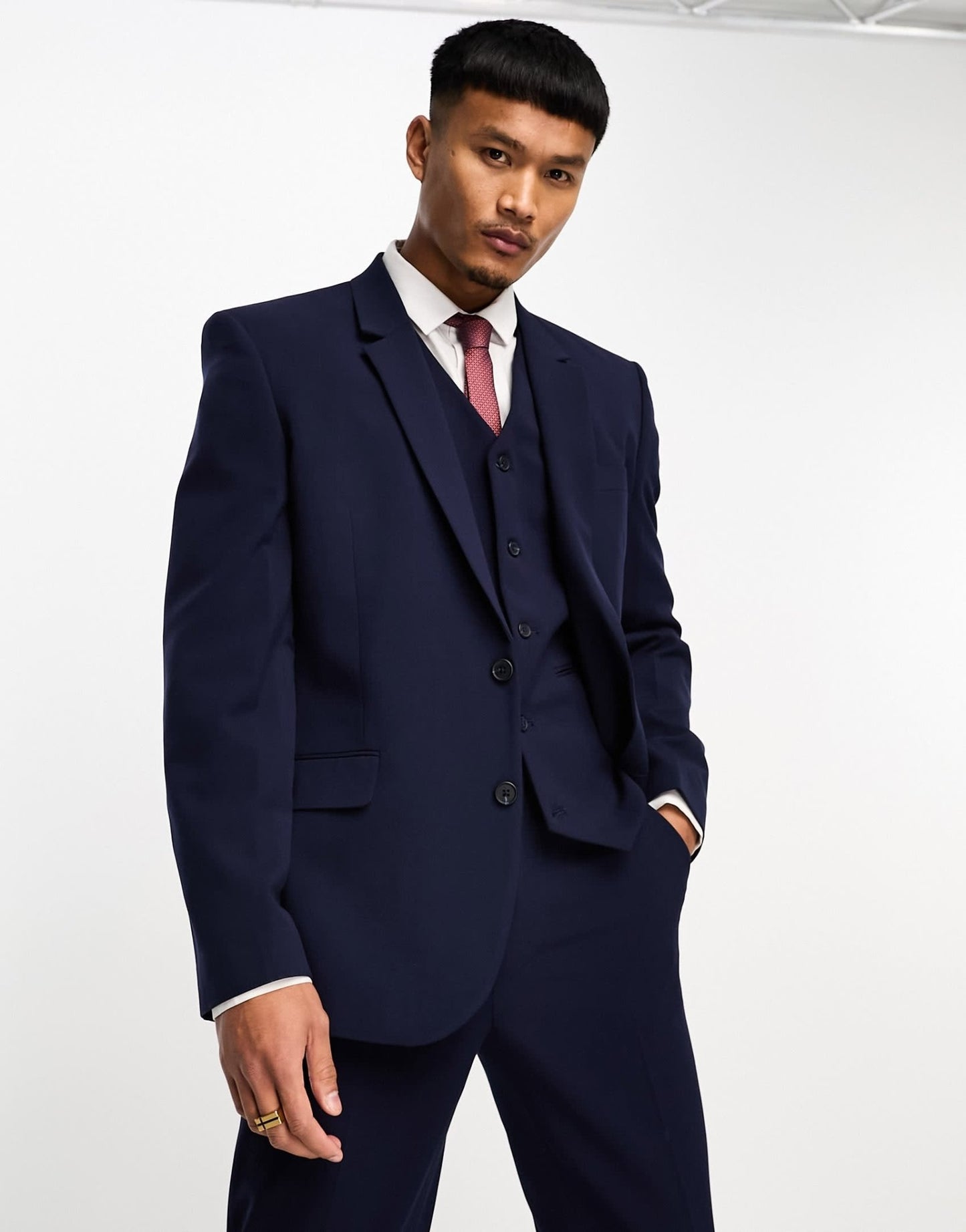 ASOS DESIGN slim suit jacket in navy - ASOS Sample Sale EU Store
