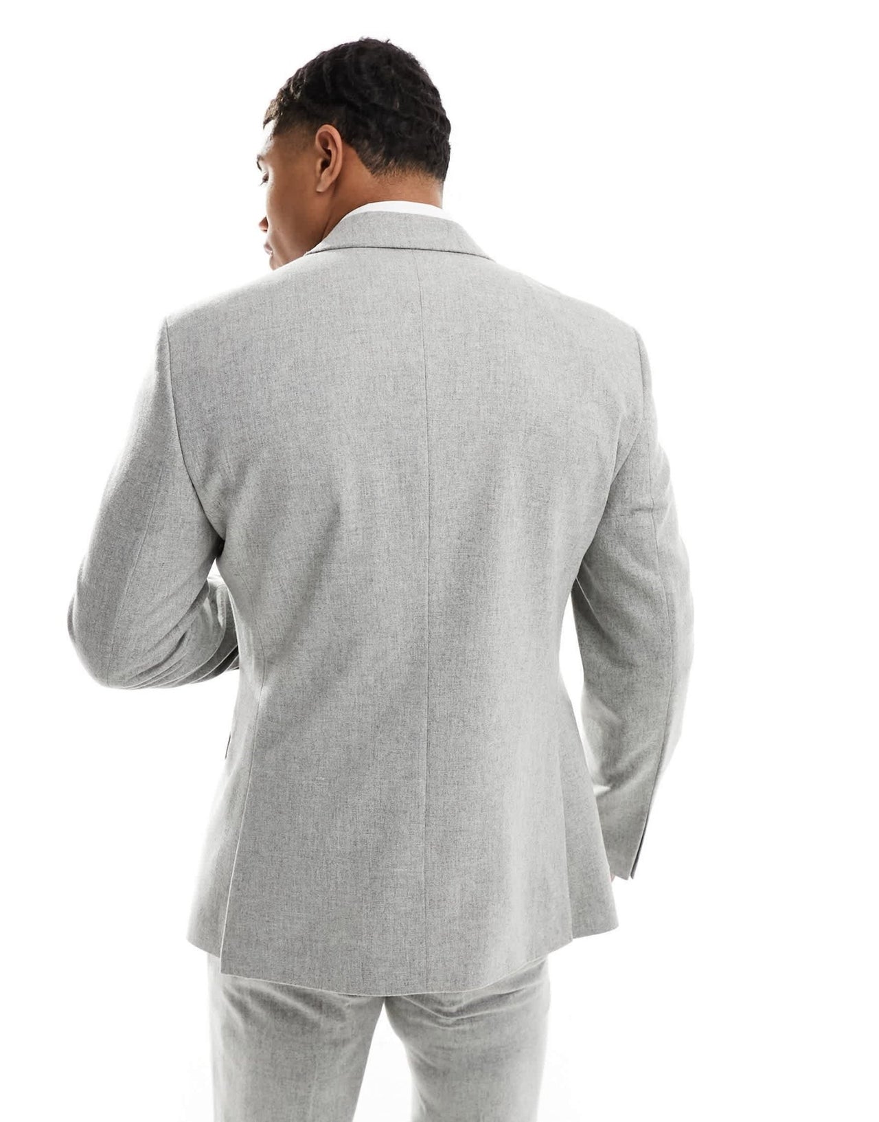 ASOS DESIGN slim suit jacket in wool mix texture in light grey - ASOS Sample Sale EU Store