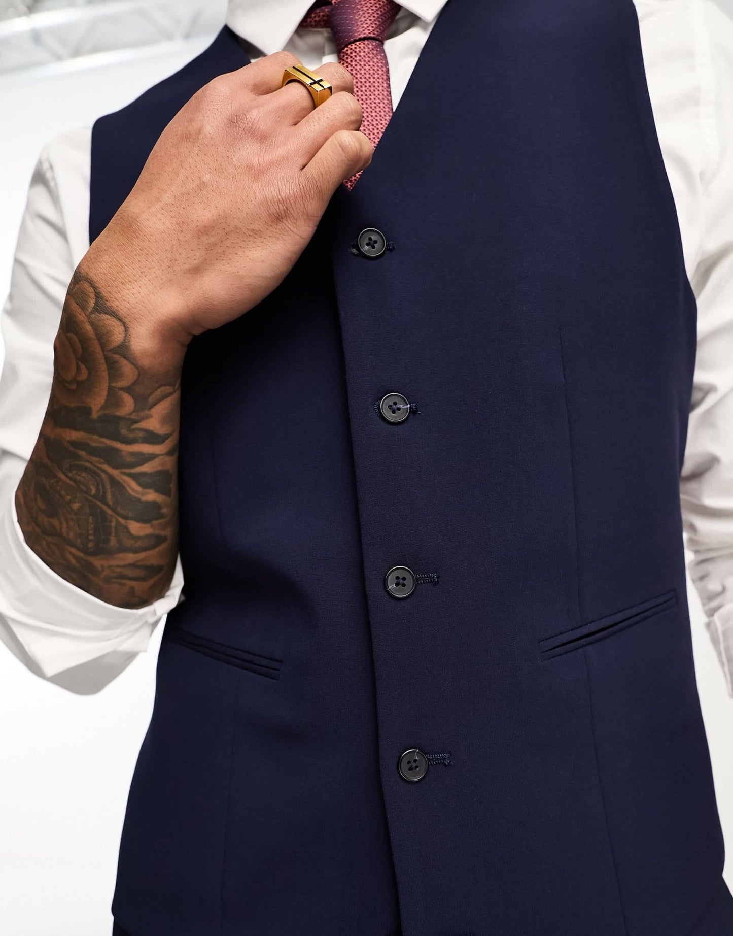 ASOS DESIGN slim suit waistcoat in navy - ASOS Sample Sale EU Store