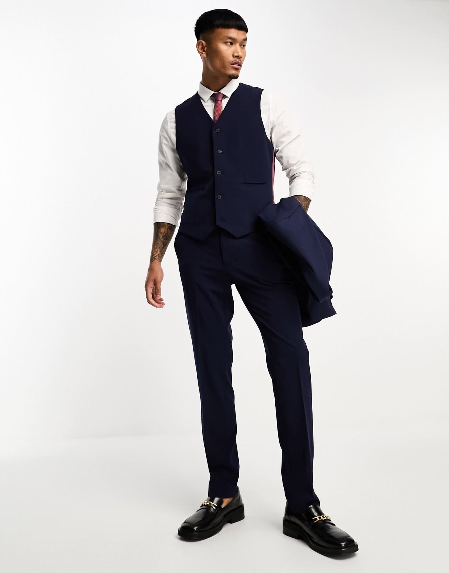 ASOS DESIGN slim suit waistcoat in navy - ASOS Sample Sale EU Store