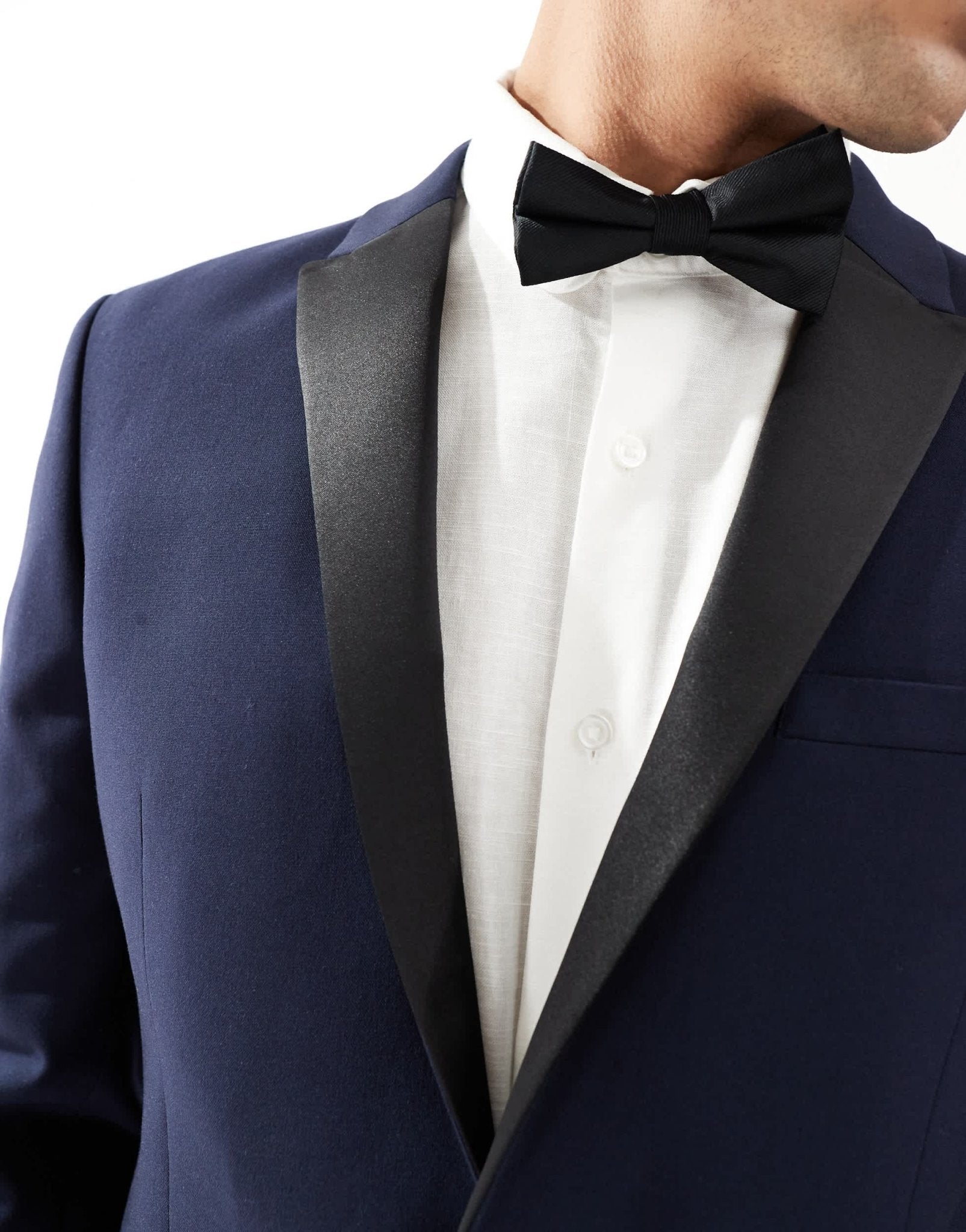 ASOS DESIGN slim tuxedo suit jacket in navy - ASOS Sample Sale EU Store