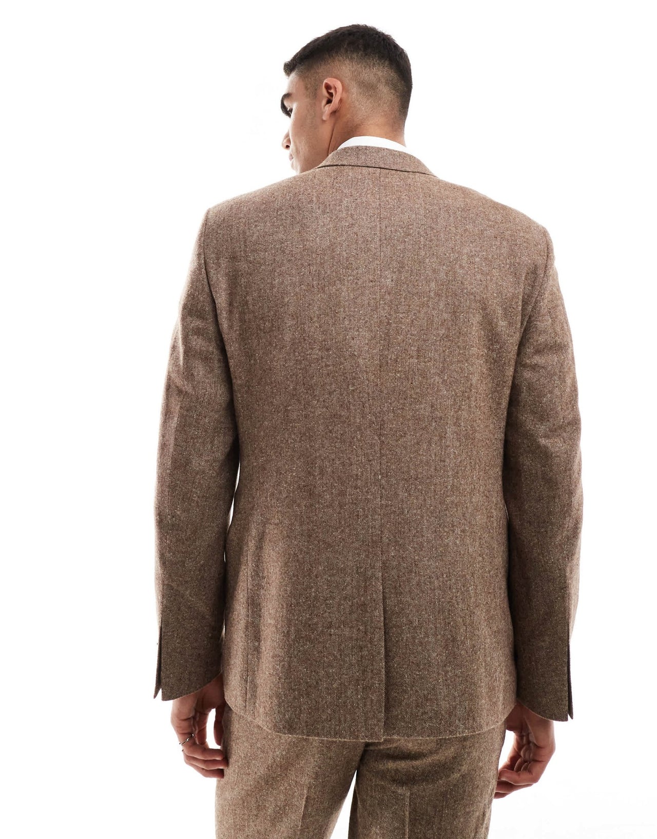 ASOS DESIGN slim wool blend suit jacket in brown - ASOS Sample Sale EU Store