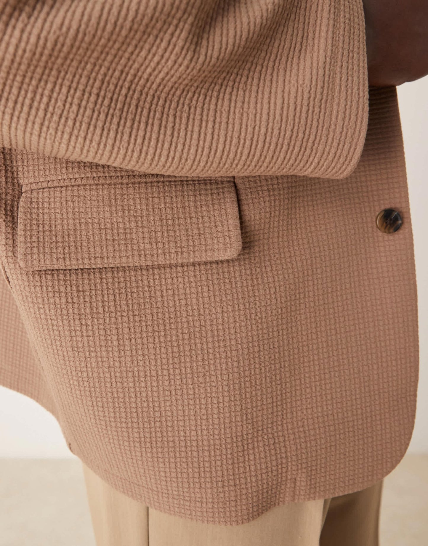 ASOS DESIGN slouchy oversized suit jacket in brown seersucker - ASOS Sample Sale EU Store
