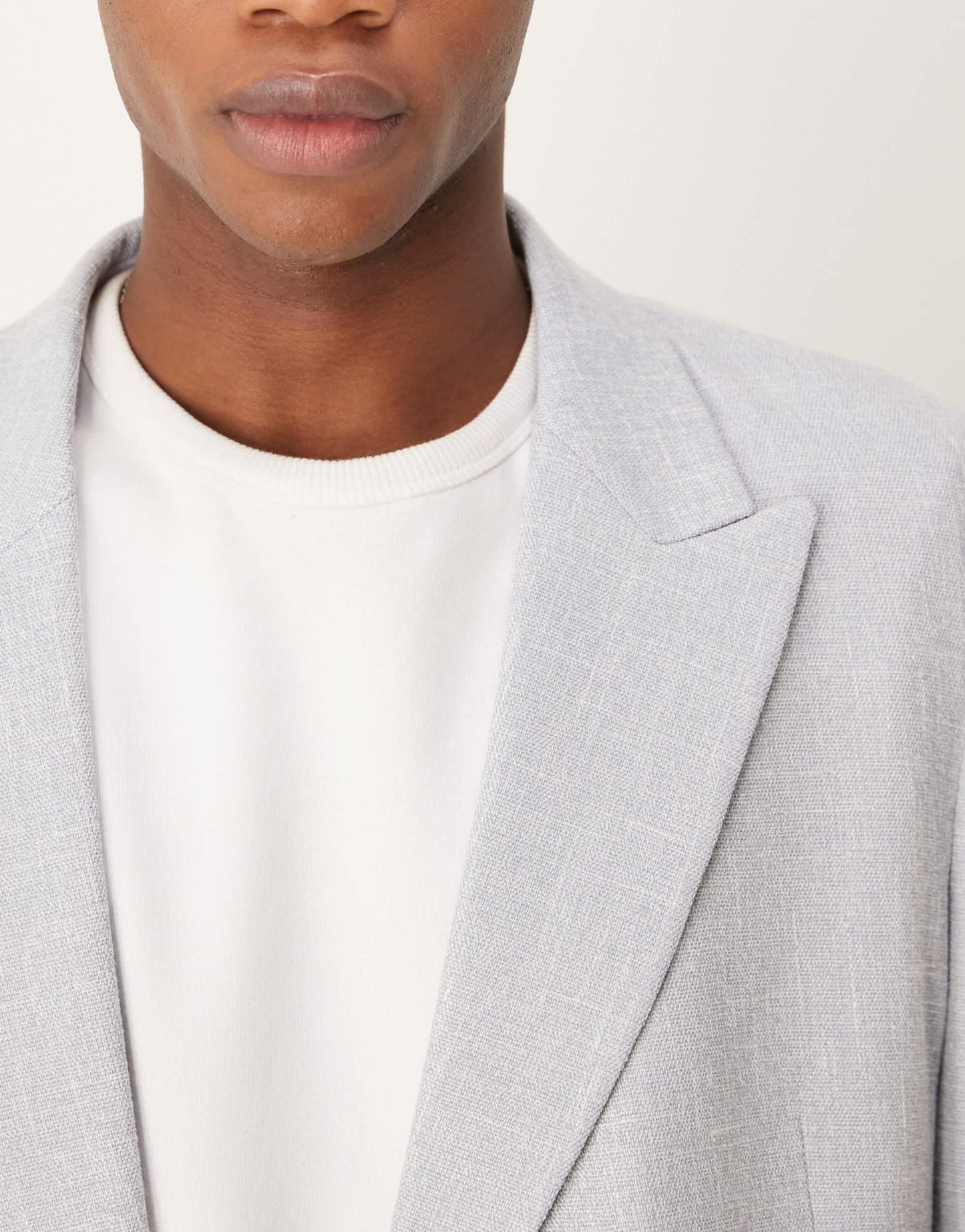 ASOS DESIGN slouchy regular suit jacket in light grey linen look - ASOS Sample Sale EU Store