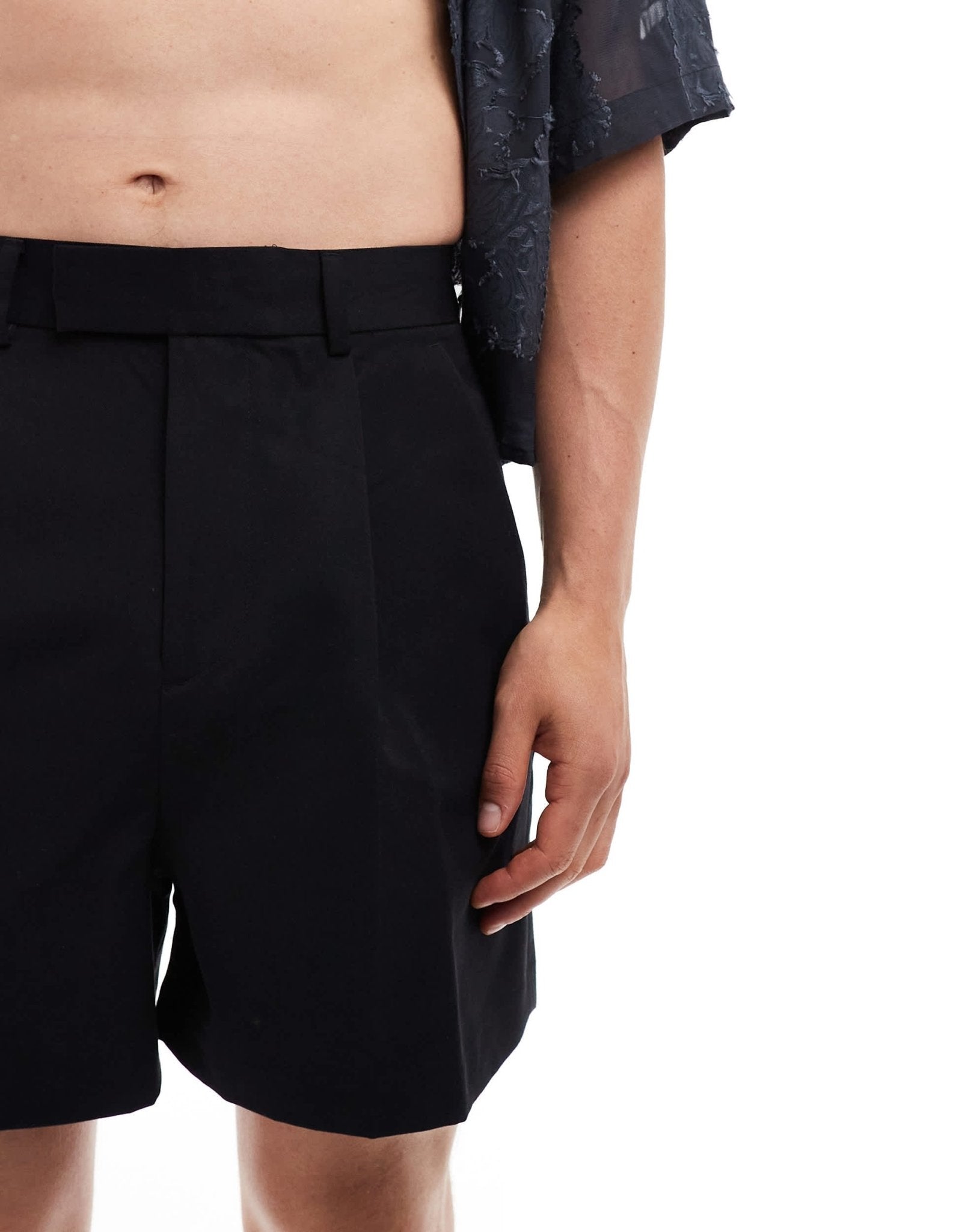 ASOS DESIGN smart cropped bermuda shorts in black - ASOS Sample Sale EU Store