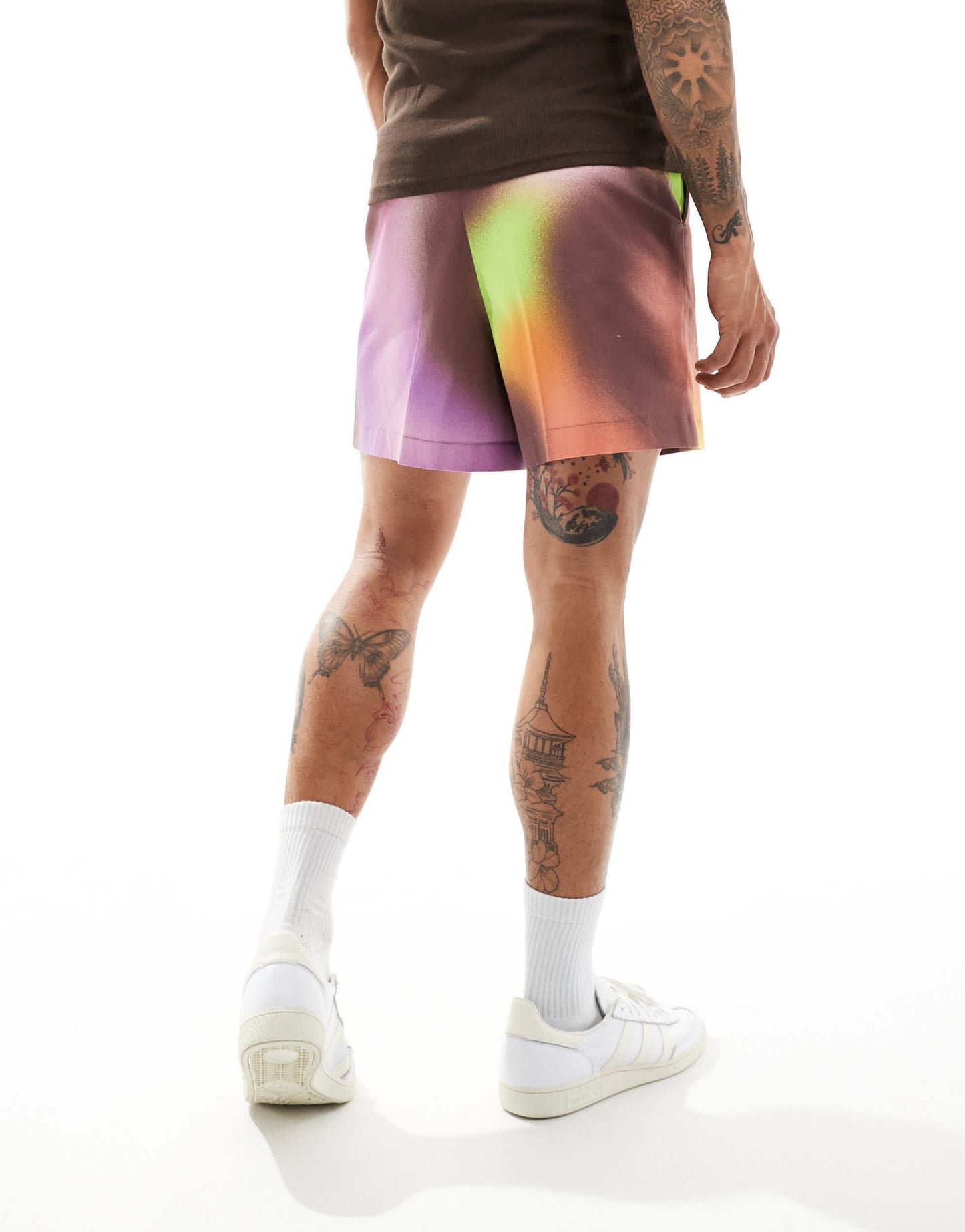 ASOS DESIGN smart cropped shorts in multicolour print - ASOS Sample Sale EU Store