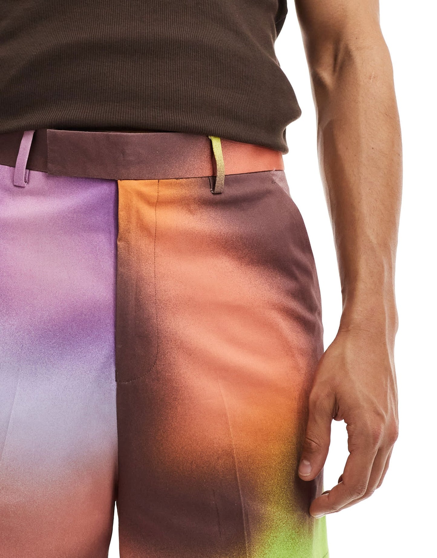 ASOS DESIGN smart cropped shorts in multicolour print - ASOS Sample Sale EU Store
