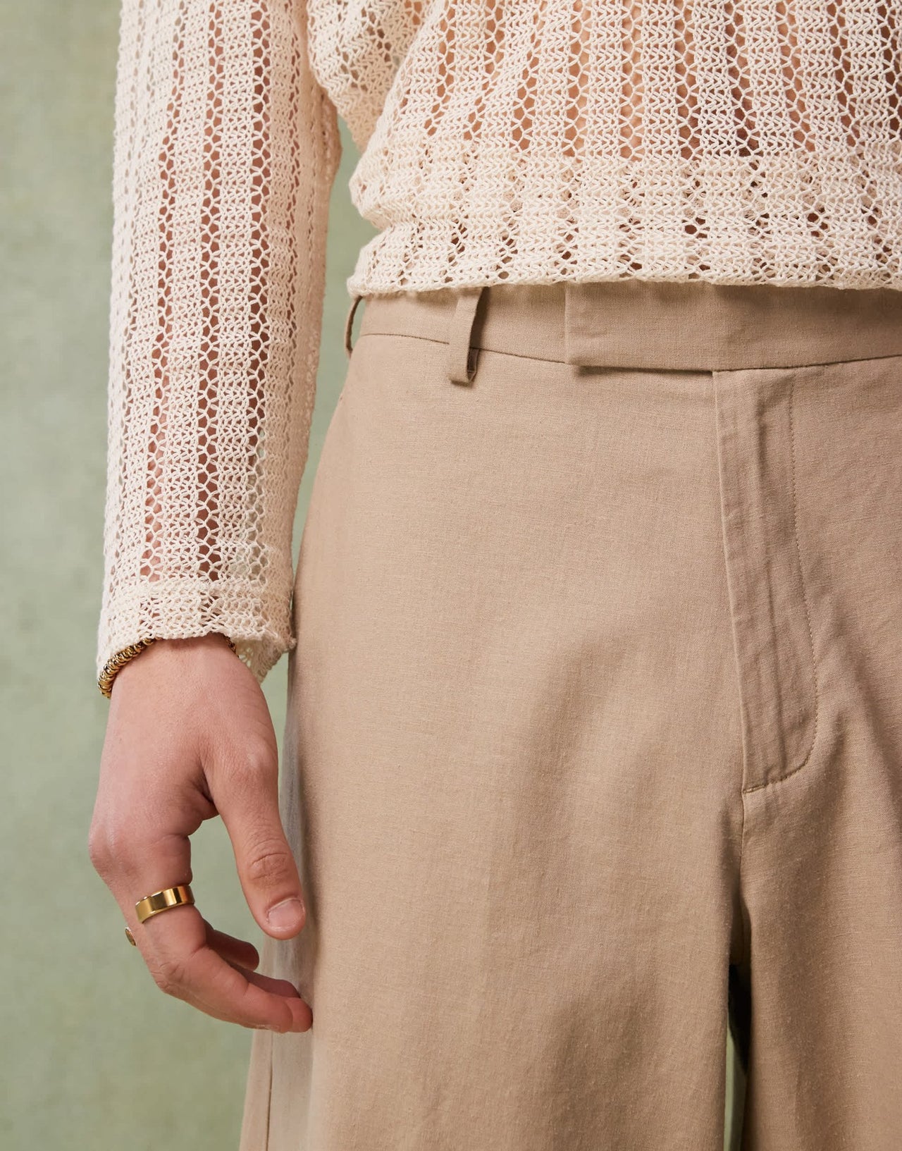 ASOS DESIGN smart oversized bermuda linen blend shorts in dark stone - ASOS Sample Sale EU Store