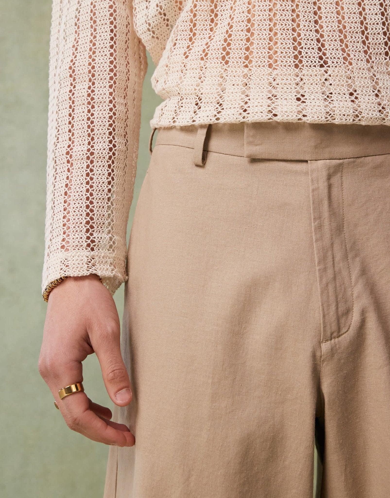 ASOS DESIGN smart oversized bermuda linen blend shorts in dark stone - ASOS Sample Sale EU Store