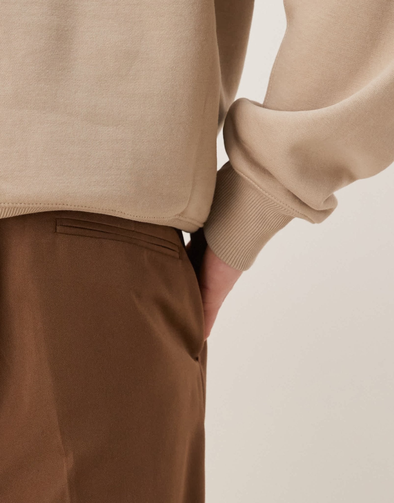 ASOS DESIGN smart oversized tapered trousers with front pleat in brown - ASOS Sample Sale EU Store