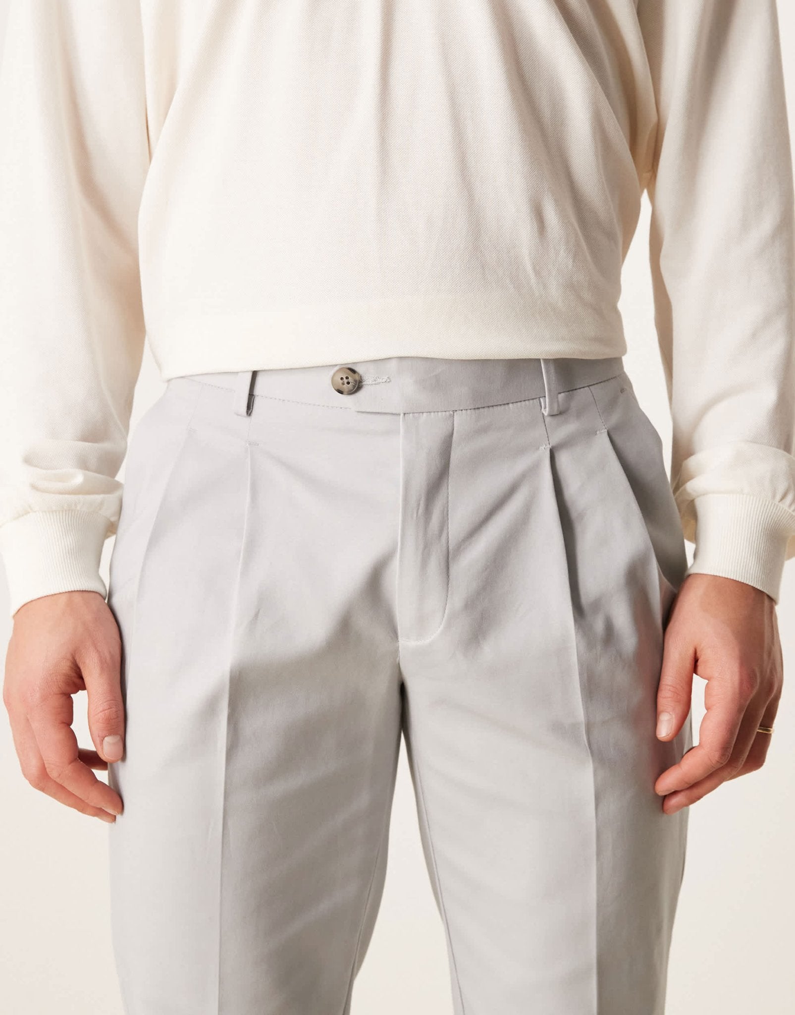 ASOS DESIGN smart slim fit cotton chino trousers in light grey - ASOS Sample Sale EU Store