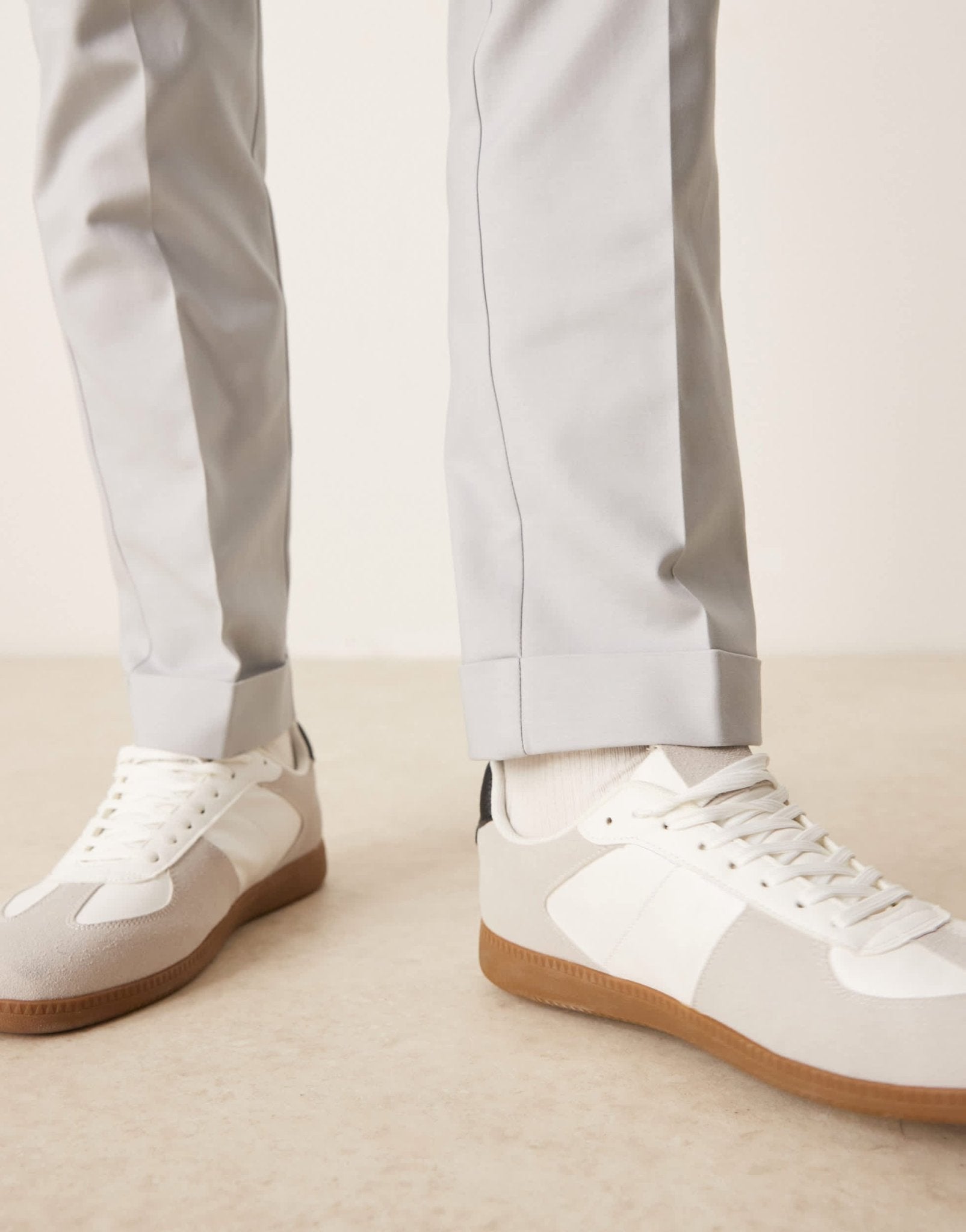 ASOS DESIGN smart slim fit cotton chino trousers in light grey - ASOS Sample Sale EU Store