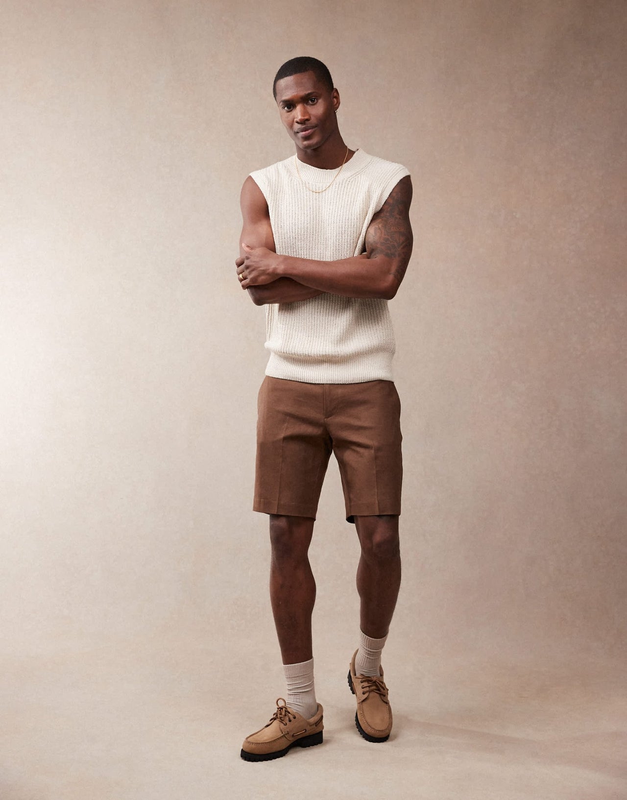 ASOS DESIGN smart slim fit linen blend shorts in brown - ASOS Sample Sale EU Store