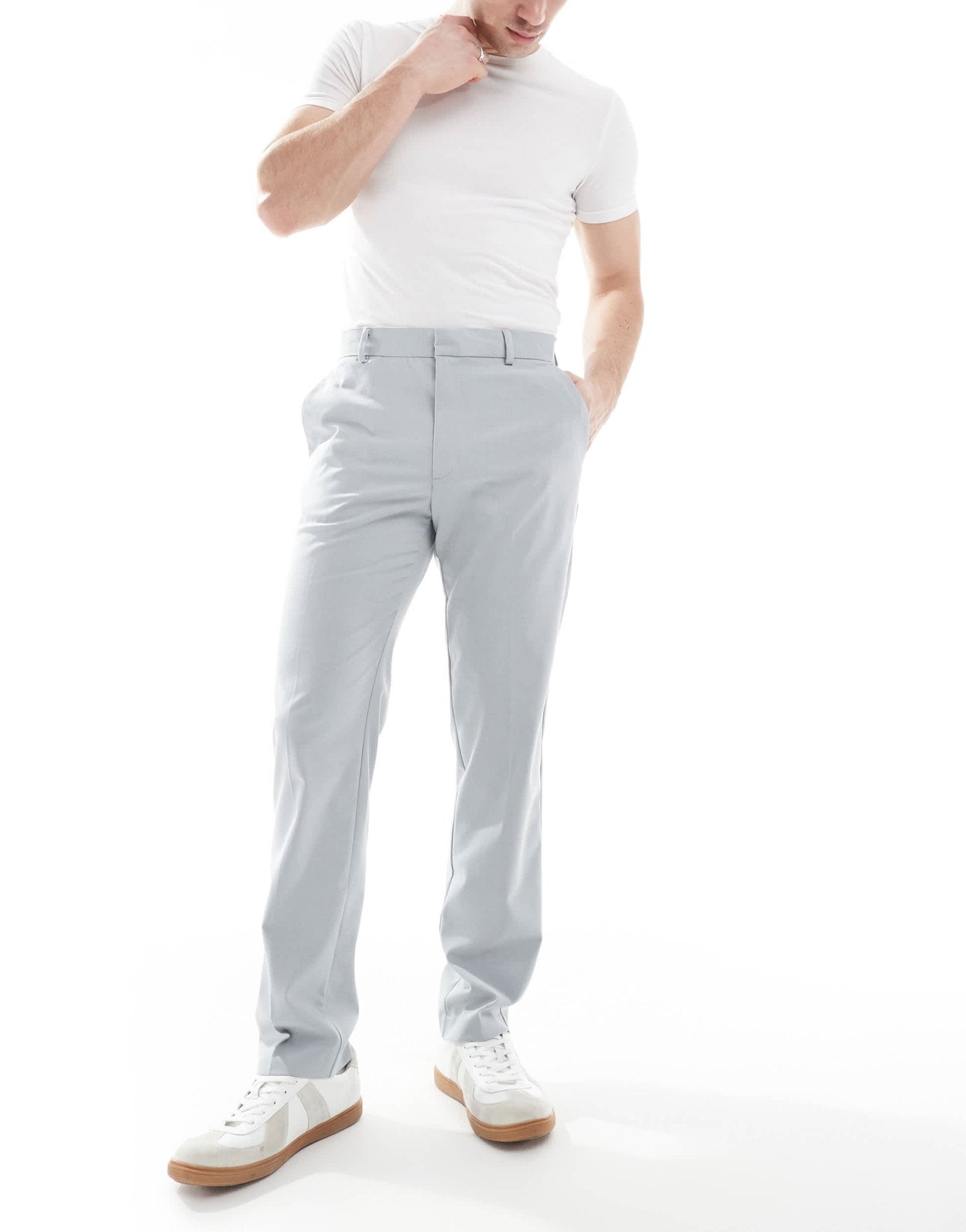 ASOS DESIGN smart slim fit trousers in grey - ASOS Sample Sale EU Store