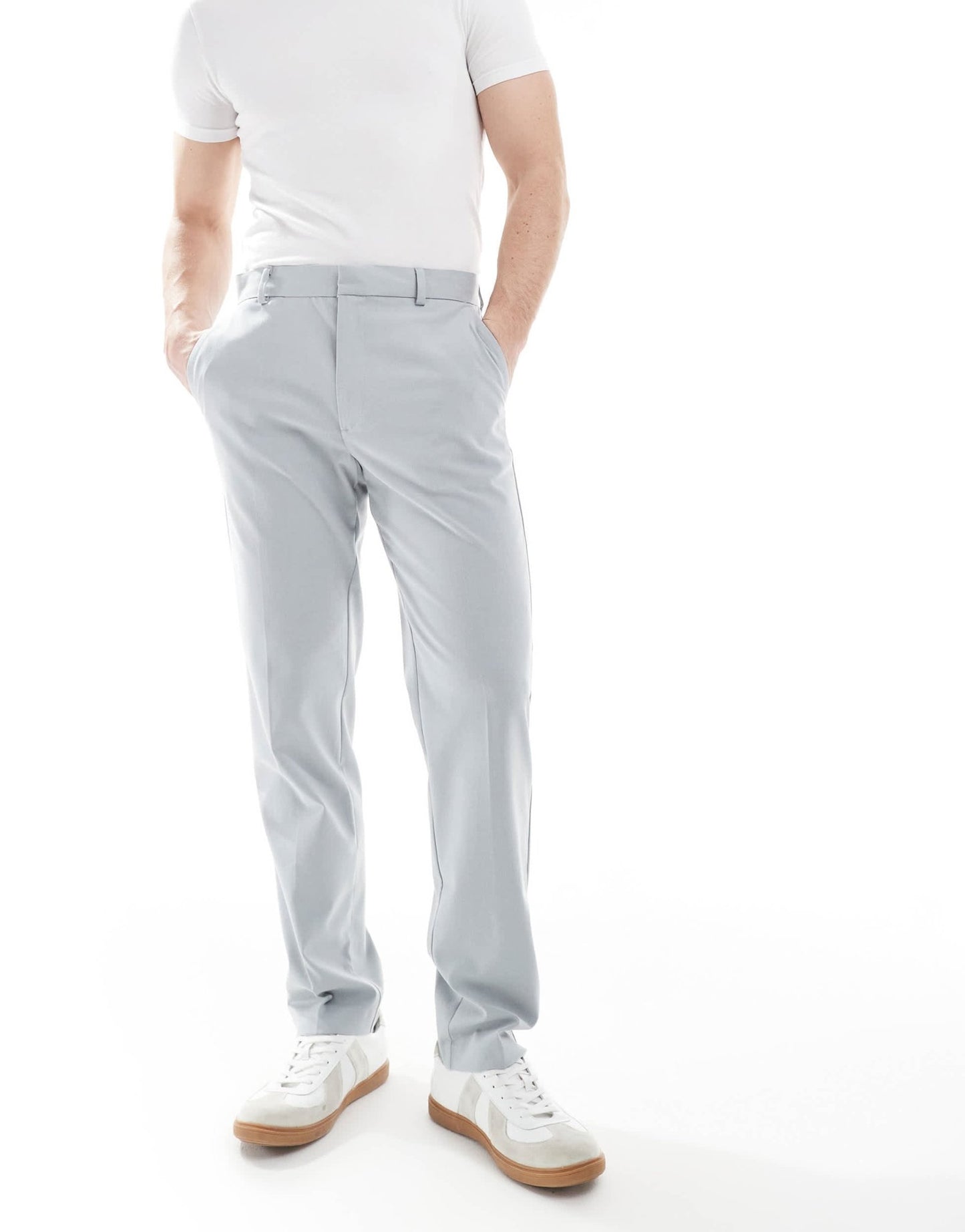 ASOS DESIGN smart slim fit trousers in grey - ASOS Sample Sale EU Store