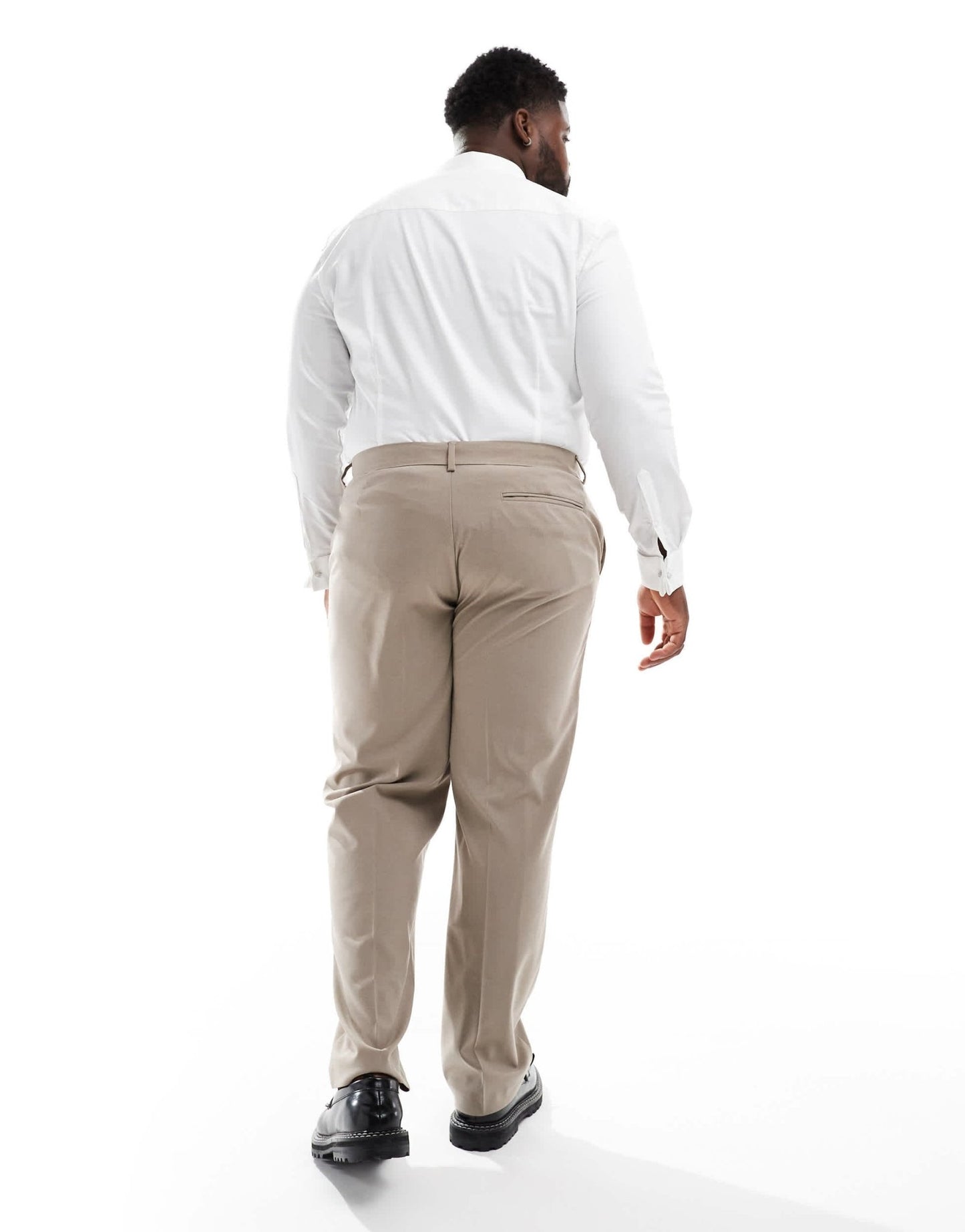 ASOS DESIGN smart straight fit trousers in stone - ASOS Sample Sale EU Store