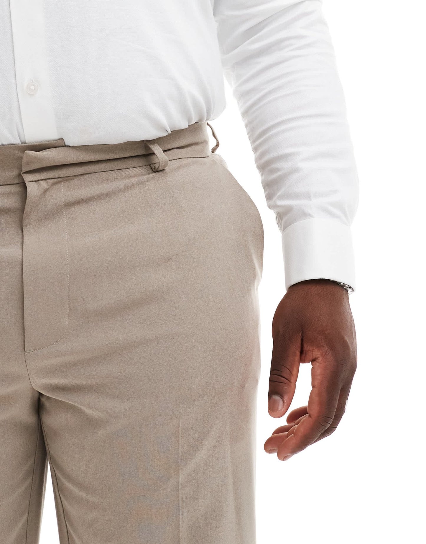 ASOS DESIGN smart straight fit trousers in stone - ASOS Sample Sale EU Store