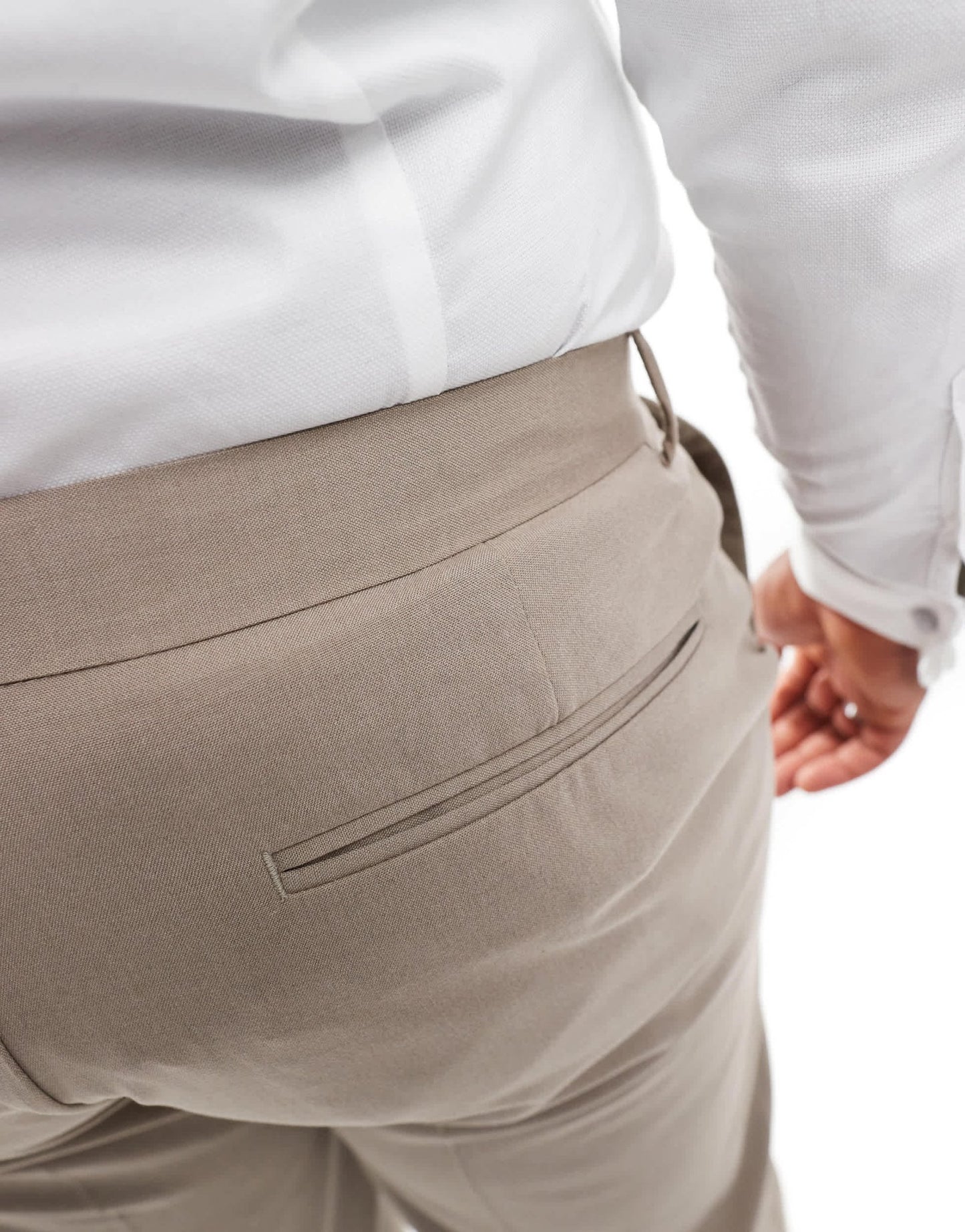 ASOS DESIGN smart straight fit trousers in stone - ASOS Sample Sale EU Store