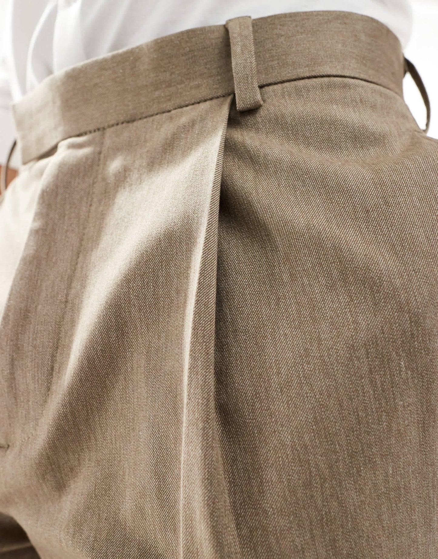 ASOS DESIGN smart tapered fit premium trousers in stone melange - ASOS Sample Sale EU Store