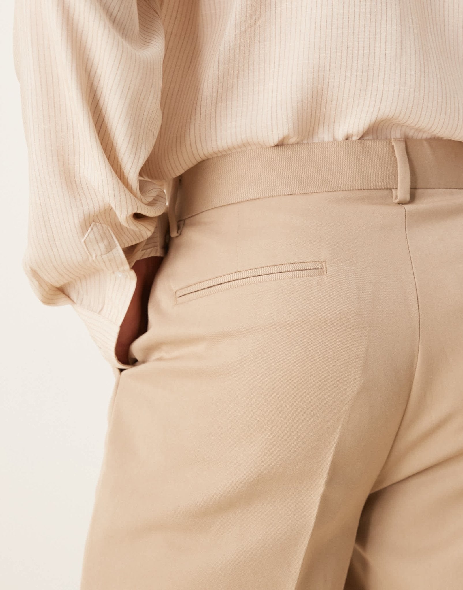 ASOS DESIGN smart tapered fit trousers in dark stone - ASOS Sample Sale EU Store