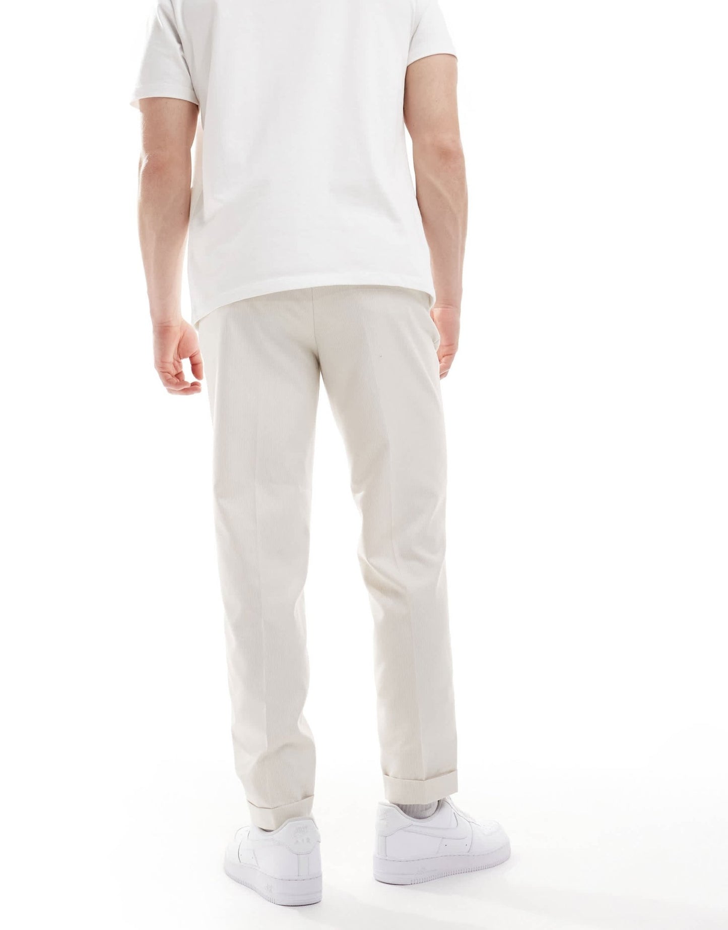 ASOS DESIGN smart tapered fit trousers in ecru microtexture - ASOS Sample Sale EU Store