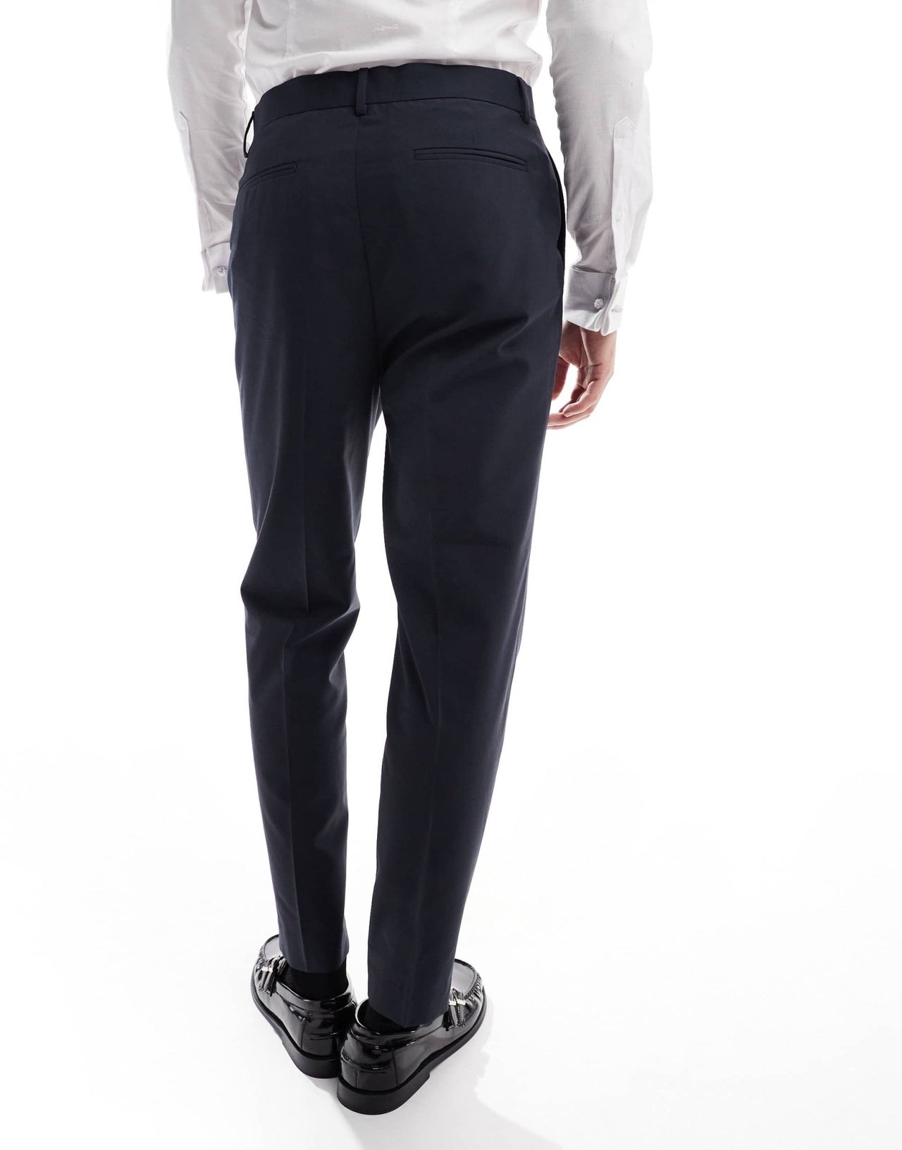 ASOS DESIGN smart tapered fit trousers with front pleat in charcoal - ASOS Sample Sale EU Store