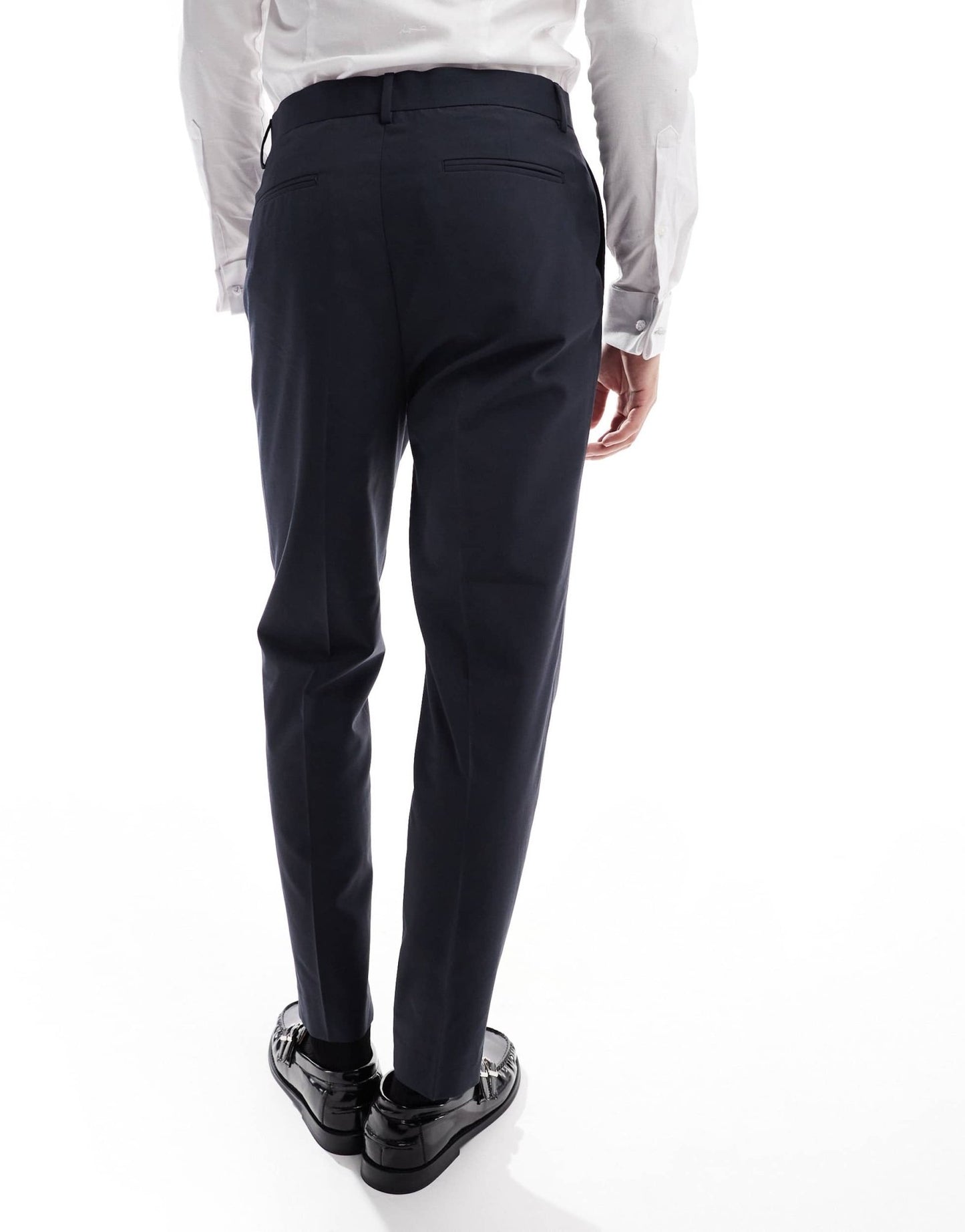 ASOS DESIGN smart tapered fit trousers with front pleat in charcoal - ASOS Sample Sale EU Store