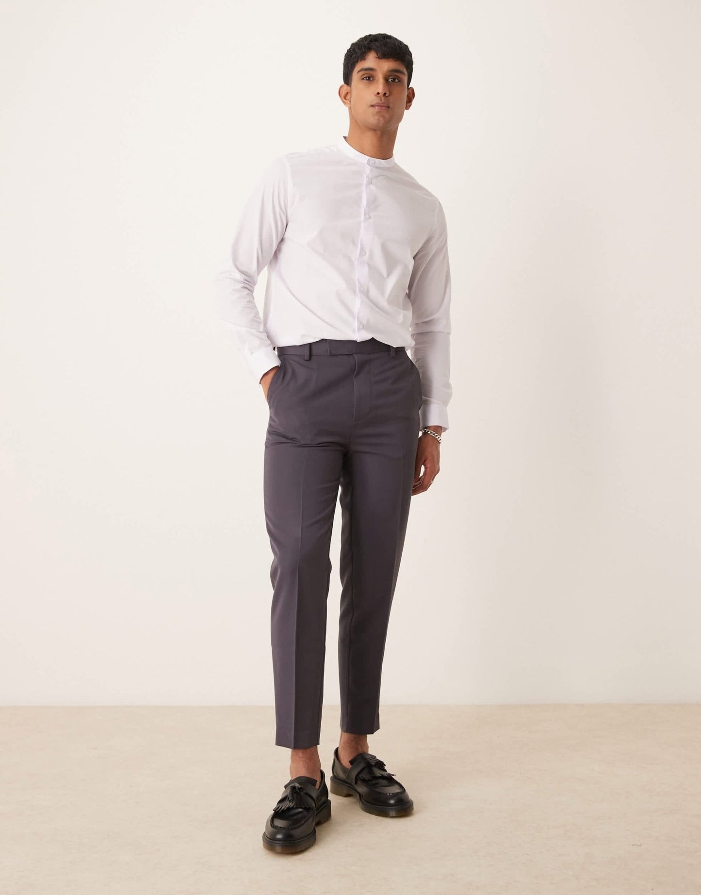 ASOS DESIGN smart tapered trousers in charcoal - ASOS Sample Sale EU Store