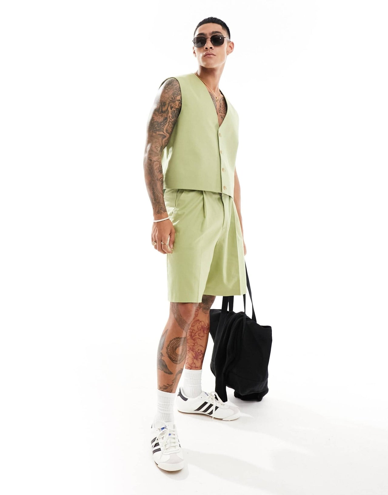 ASOS DESIGN smart wide leg linen blend wide shorts in brown - ASOS Sample Sale EU Store