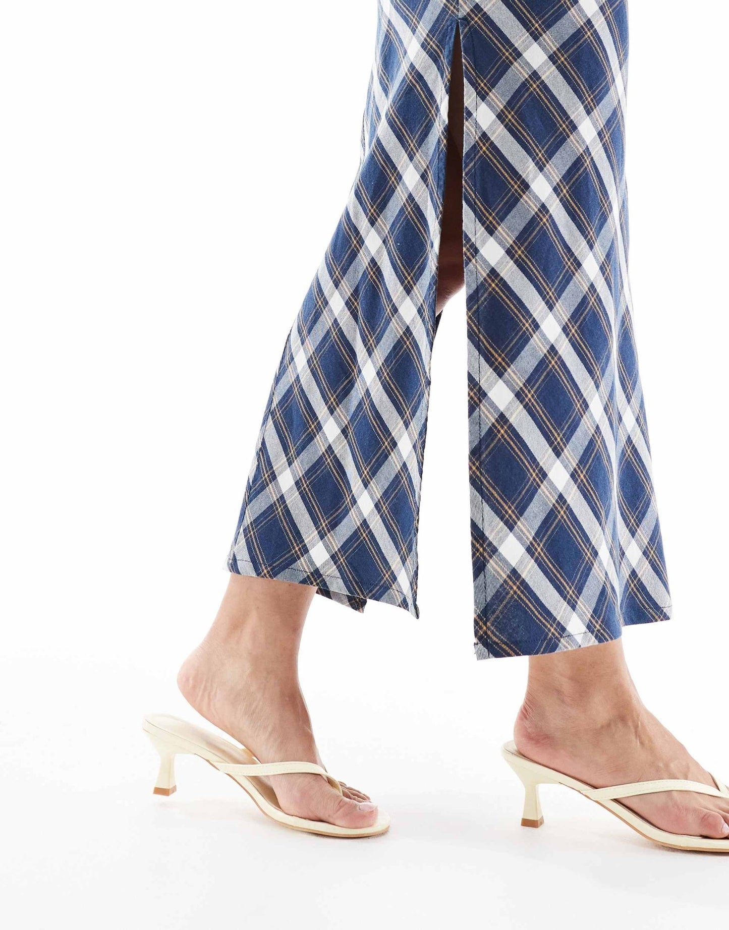 ASOS DESIGN soft denim midi dress in check print - ASOS Sample Sale EU Store