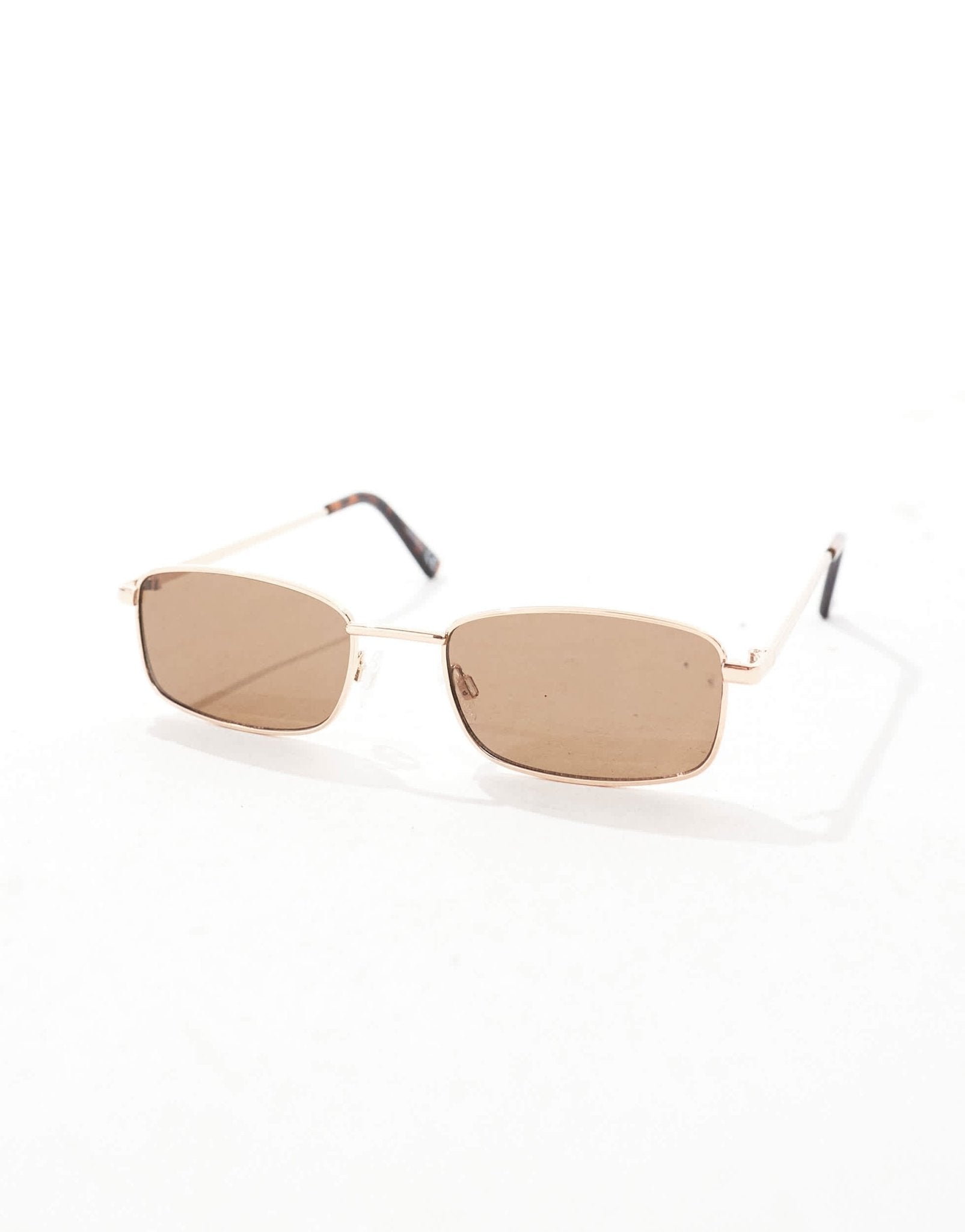 ASOS DESIGN square metal sunglasses with brown lens in gold - ASOS Sample Sale EU Store