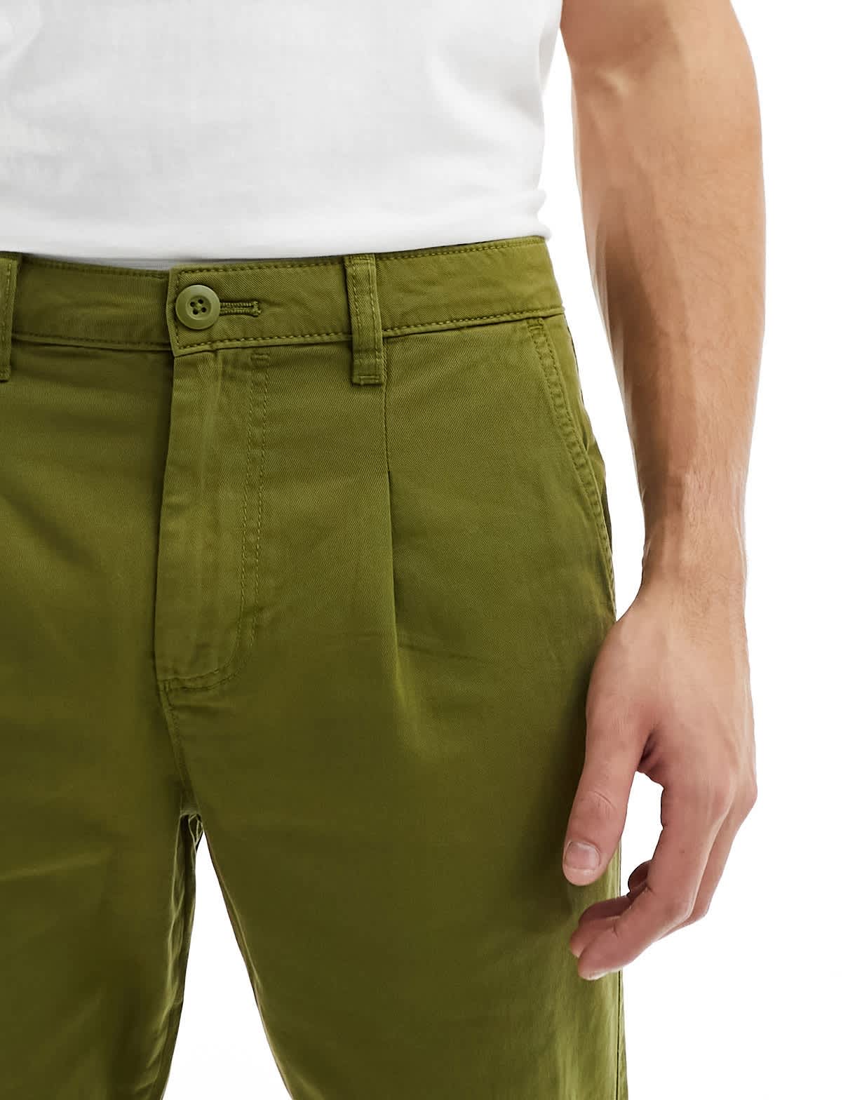 ASOS DESIGN straight chino in washed khaki - ASOS Sample Sale EU Store
