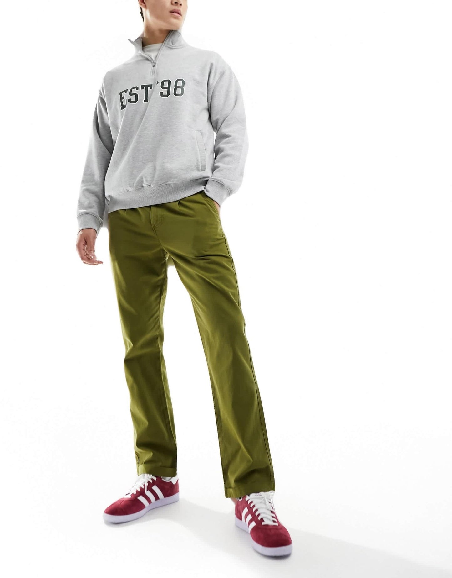 ASOS DESIGN straight chino in washed khaki - ASOS Sample Sale EU Store