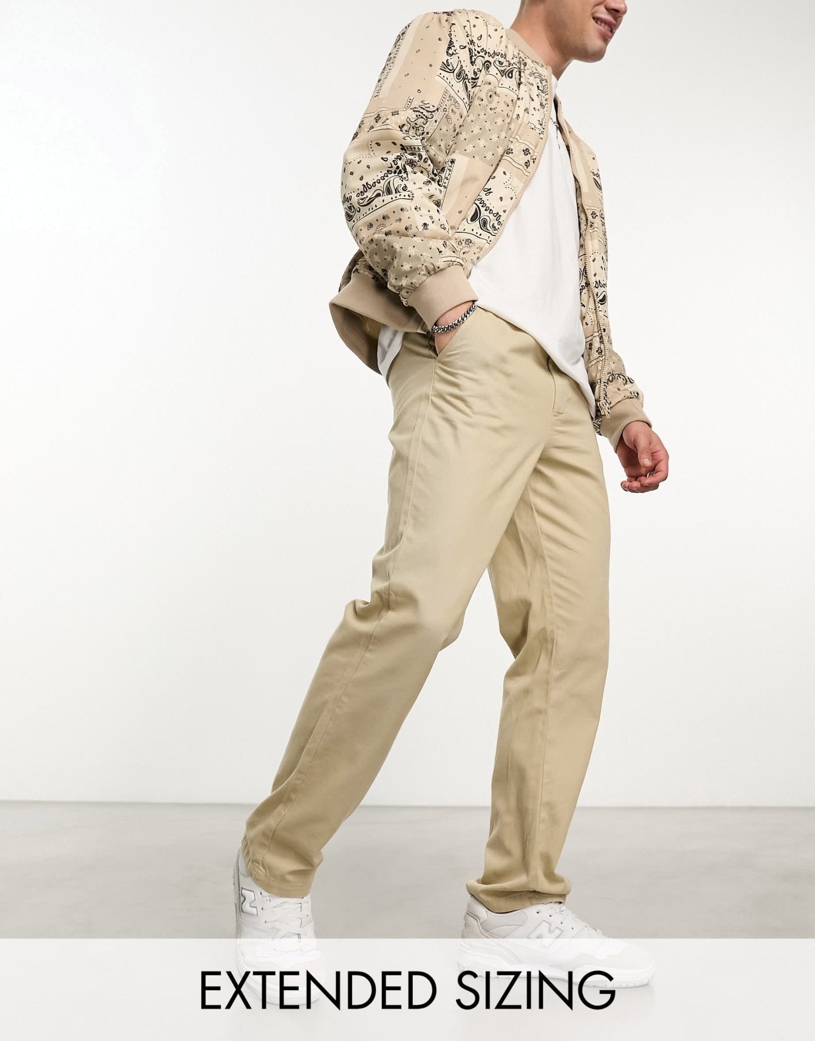 ASOS DESIGN straight chinos in stone - ASOS Sample Sale EU Store
