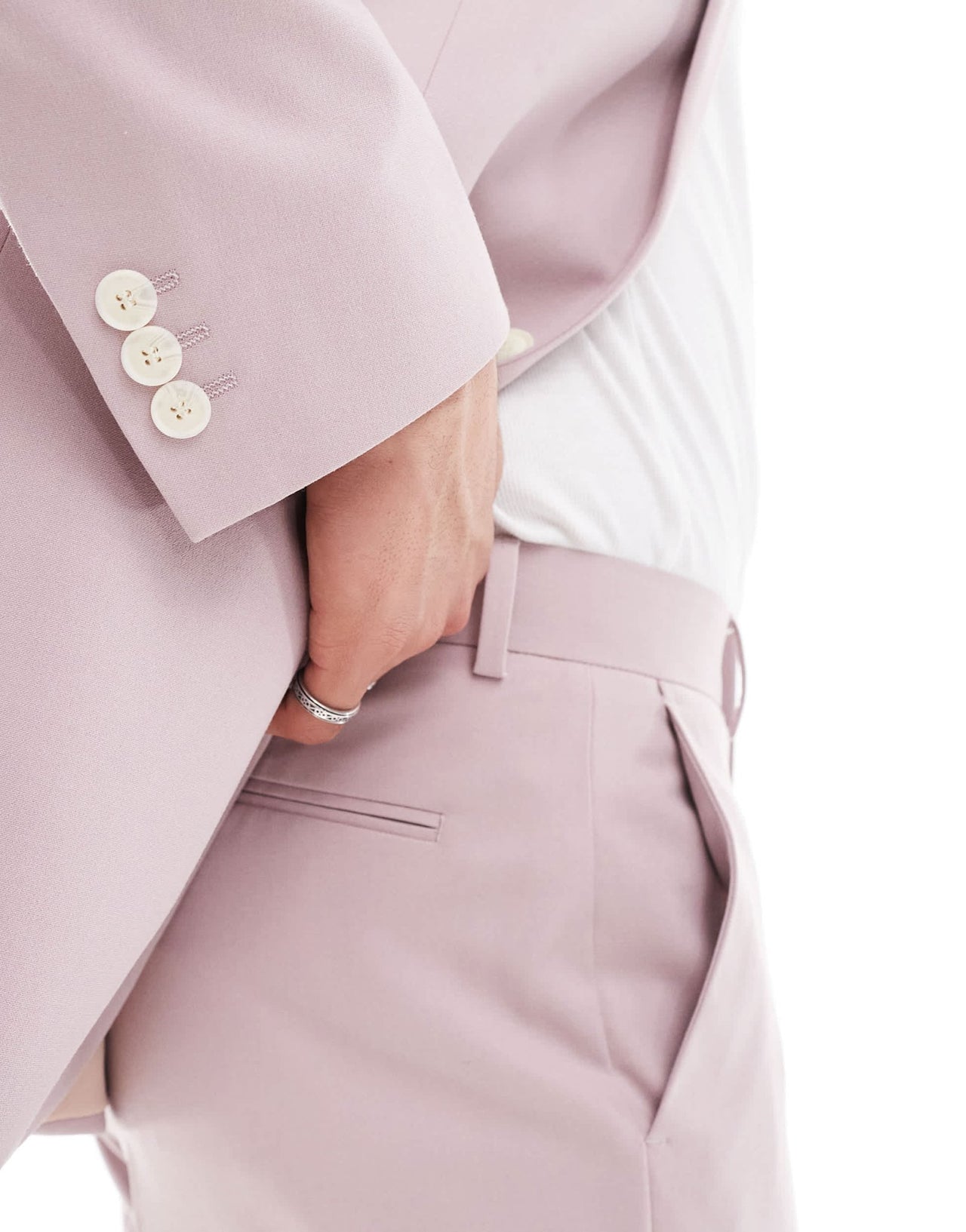 ASOS DESIGN straight crop suit trousers in pink - ASOS Sample Sale EU Store
