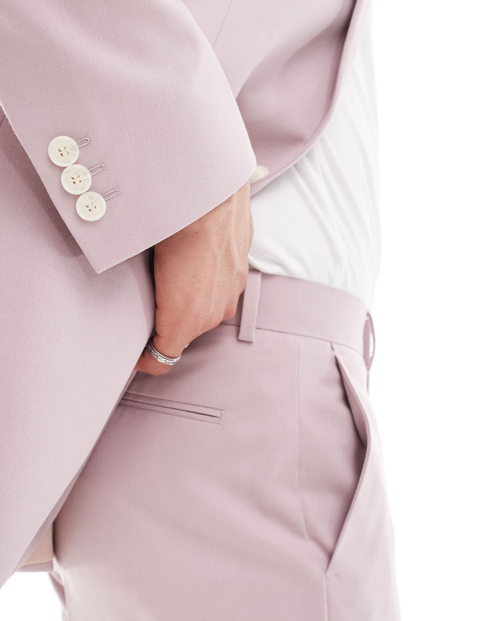 ASOS DESIGN straight crop suit trousers in pink - ASOS Sample Sale EU Store