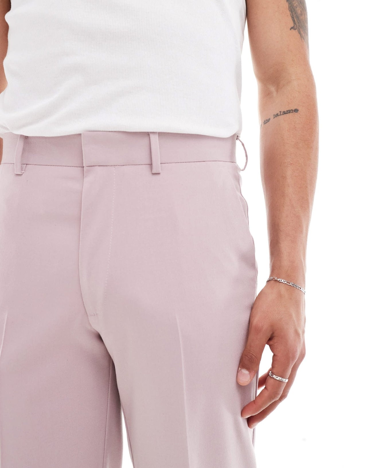 ASOS DESIGN straight crop suit trousers in pink - ASOS Sample Sale EU Store