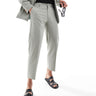 ASOS DESIGN straight crop suit trousers in sage green
