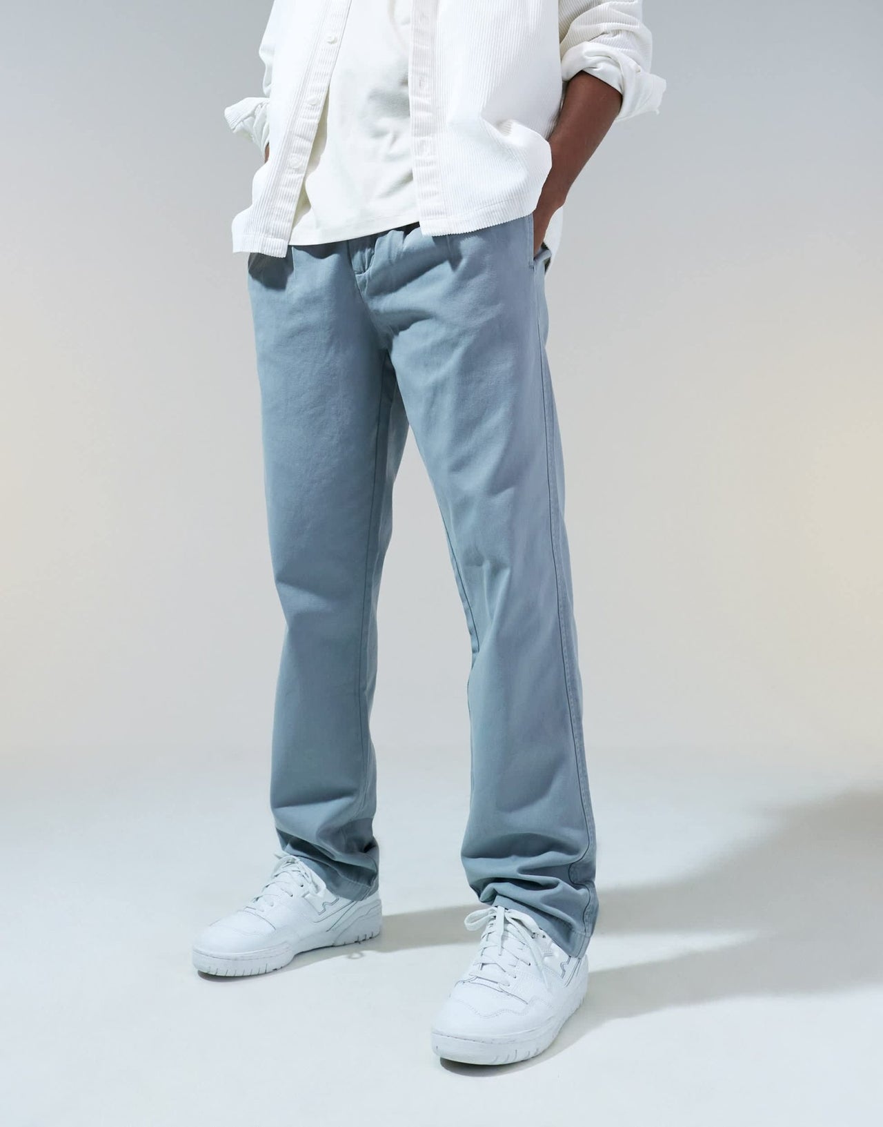 ASOS DESIGN straight double pleat chino in grey - ASOS Sample Sale EU Store
